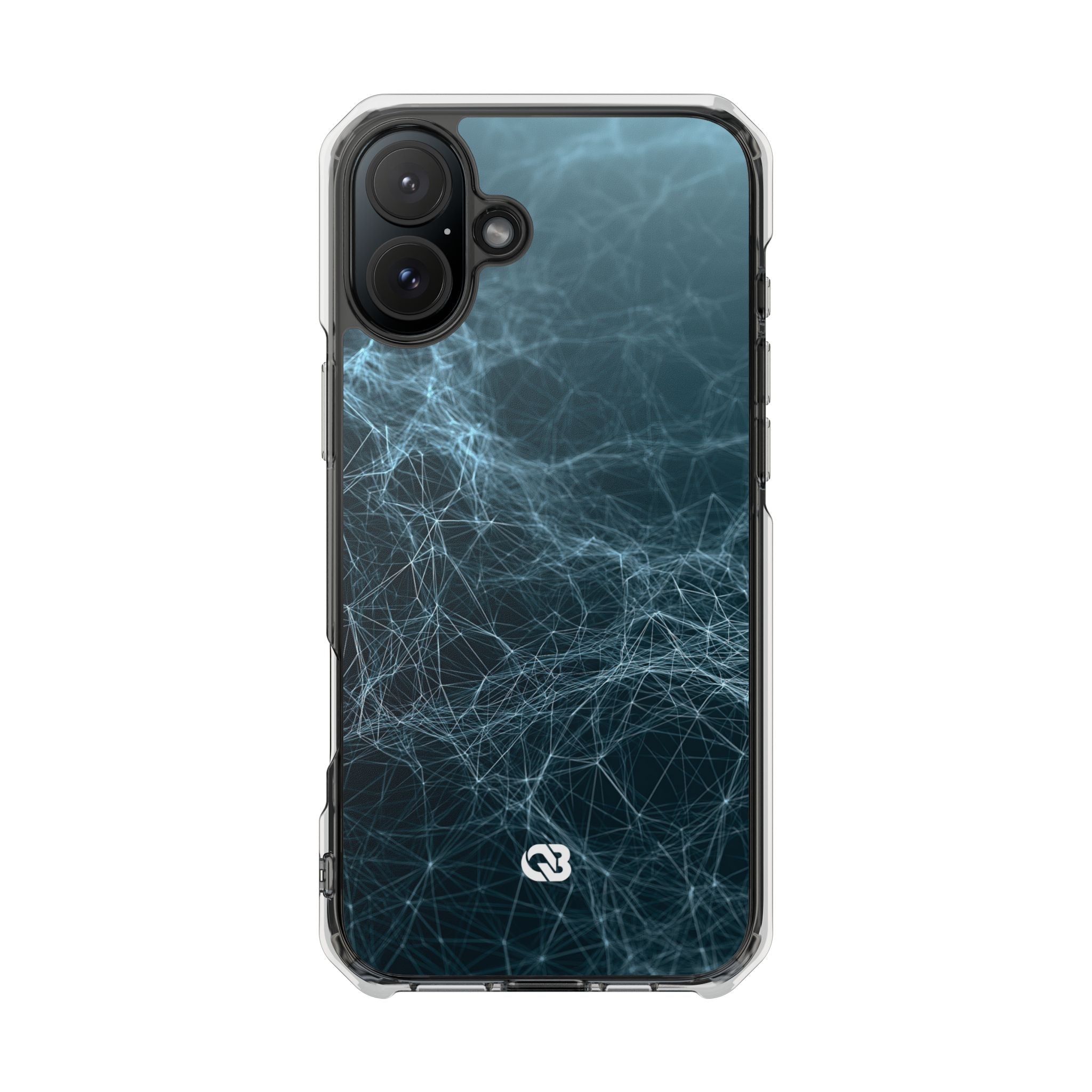 Teal Impact MagSafe Phone Case for iPhone - Arctic Neural Mesh