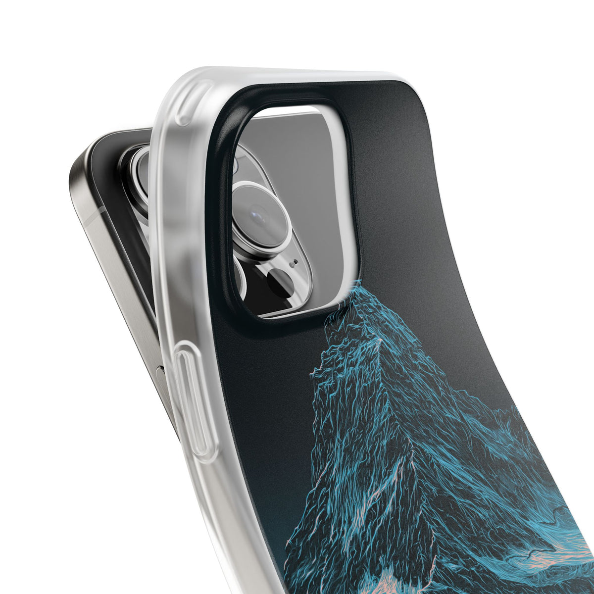 Glacial Alpine Peak · Lite Phone Case for iPhone · Blue