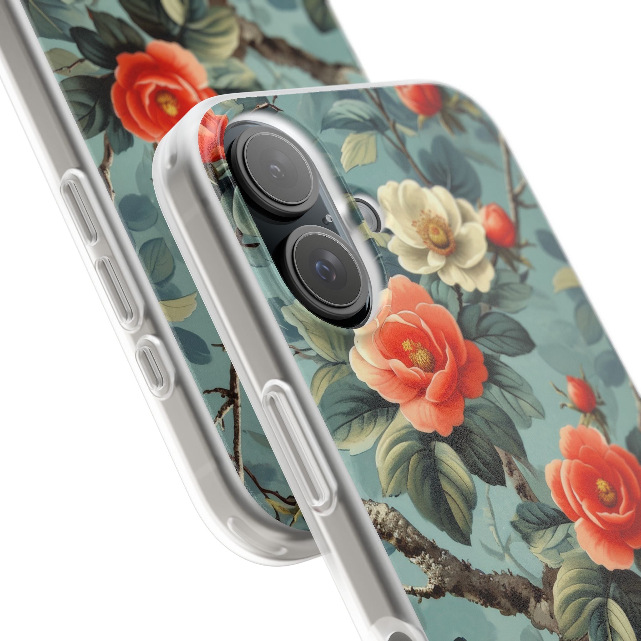 Coral Bloom iPhone 16 Case - Soft