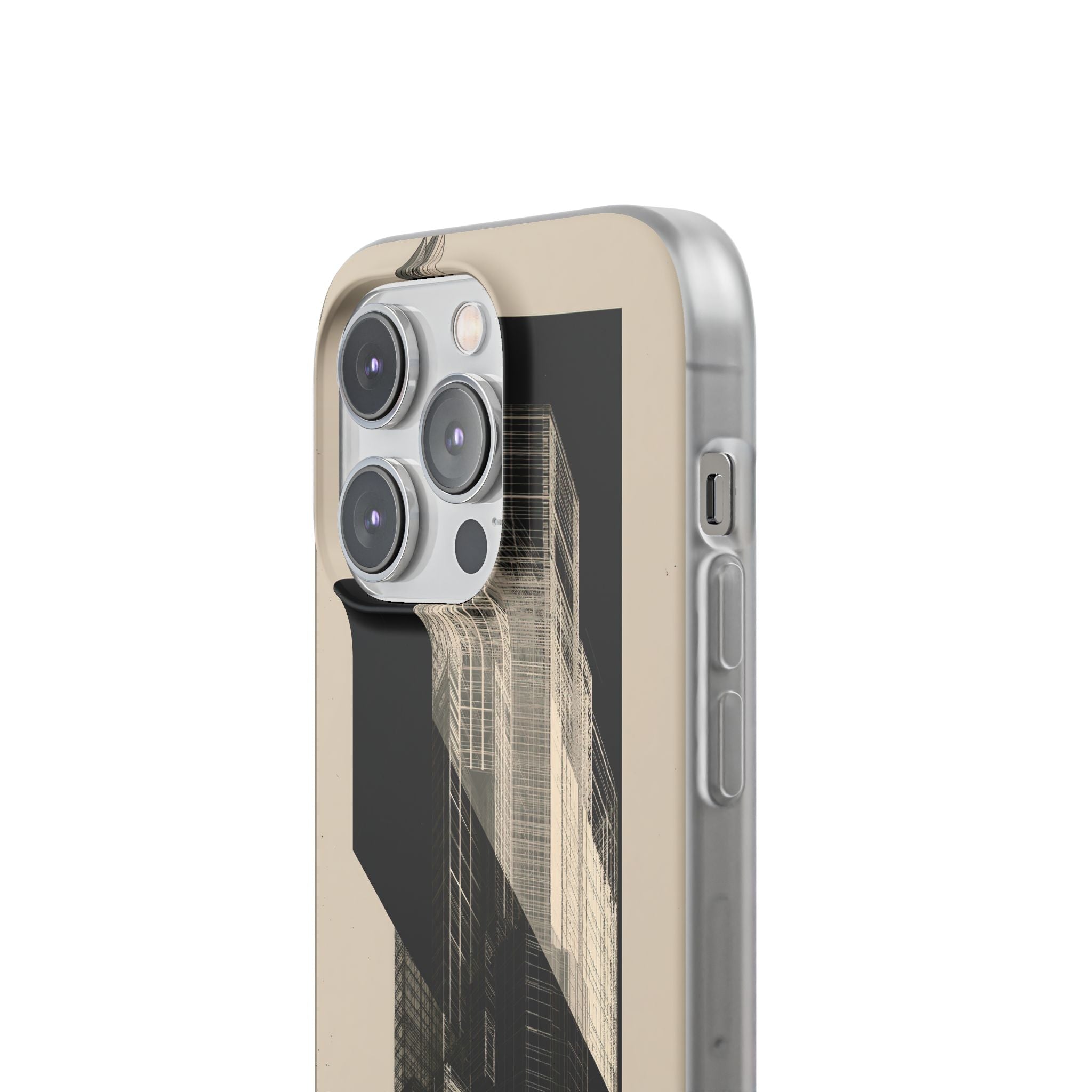 Beige Lite Phone Case for iPhone - Monolith Urban Grid