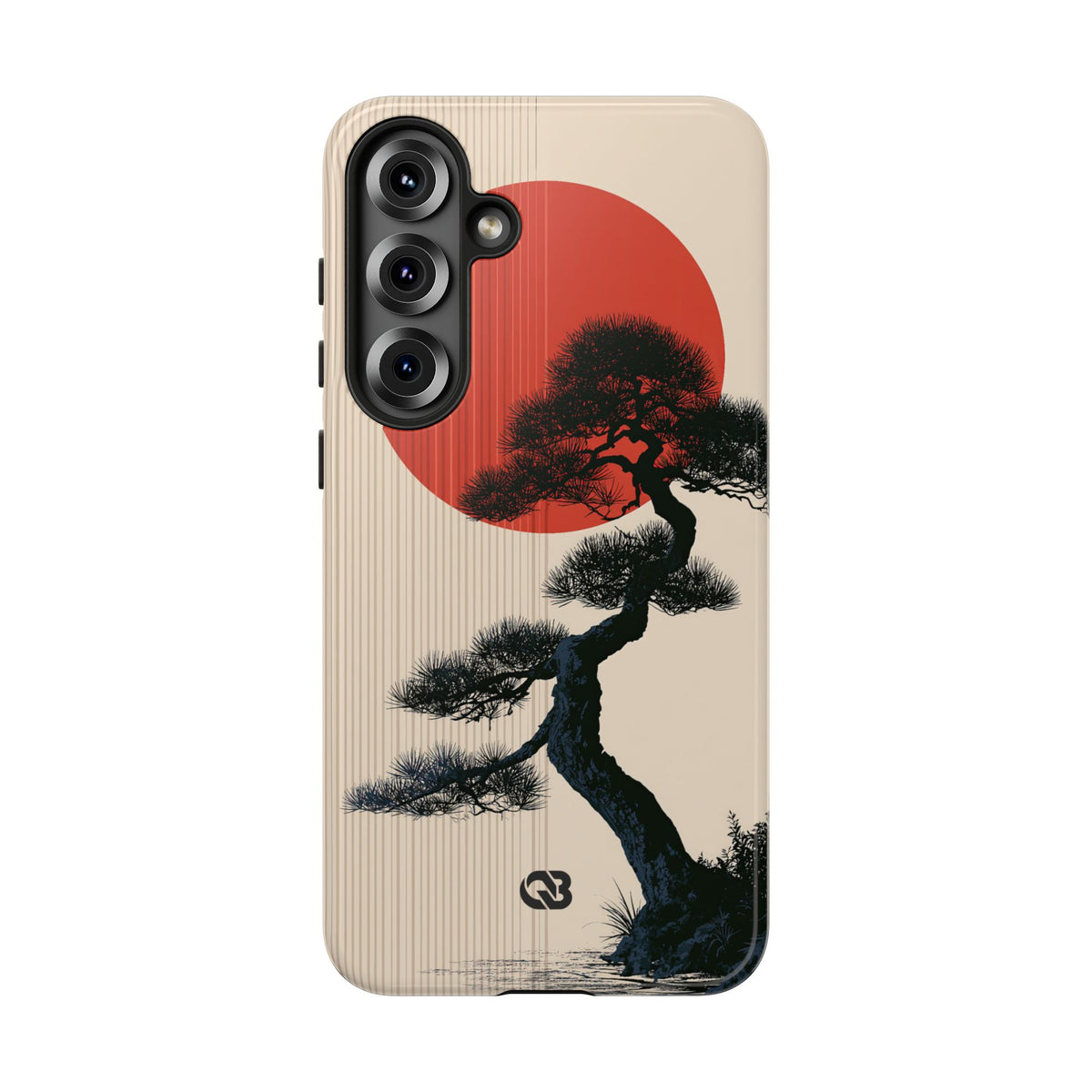 Crimson Sun Bonsai · Tough Phone Case for Samsung · Beige