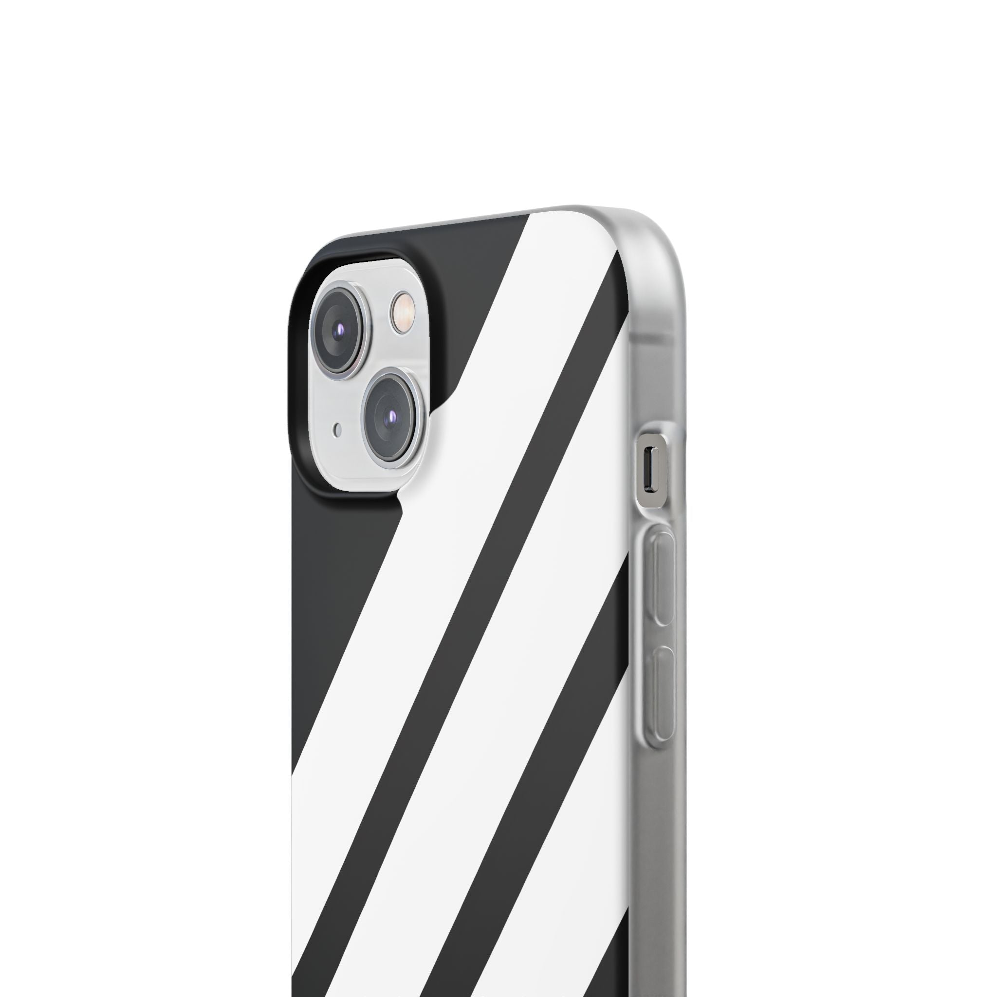 Diagonal Bands Noir iPhone 14 Case - Soft