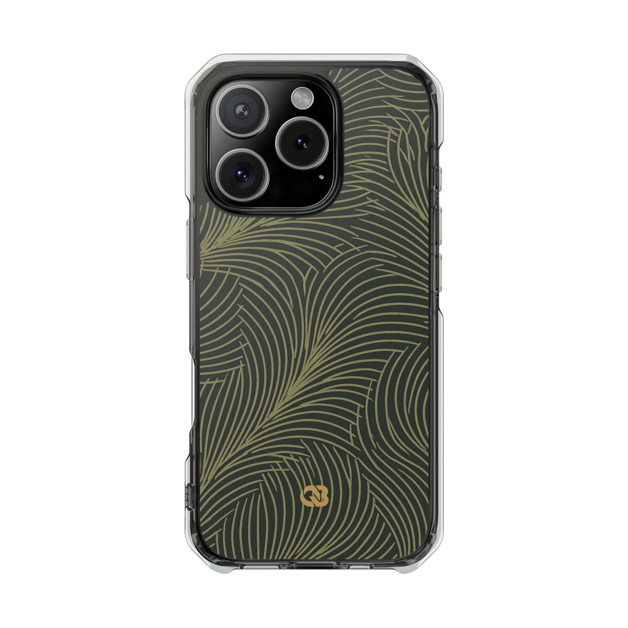 Green Impact MagSafe Phone Case for iPhone - Dark Olive Plume