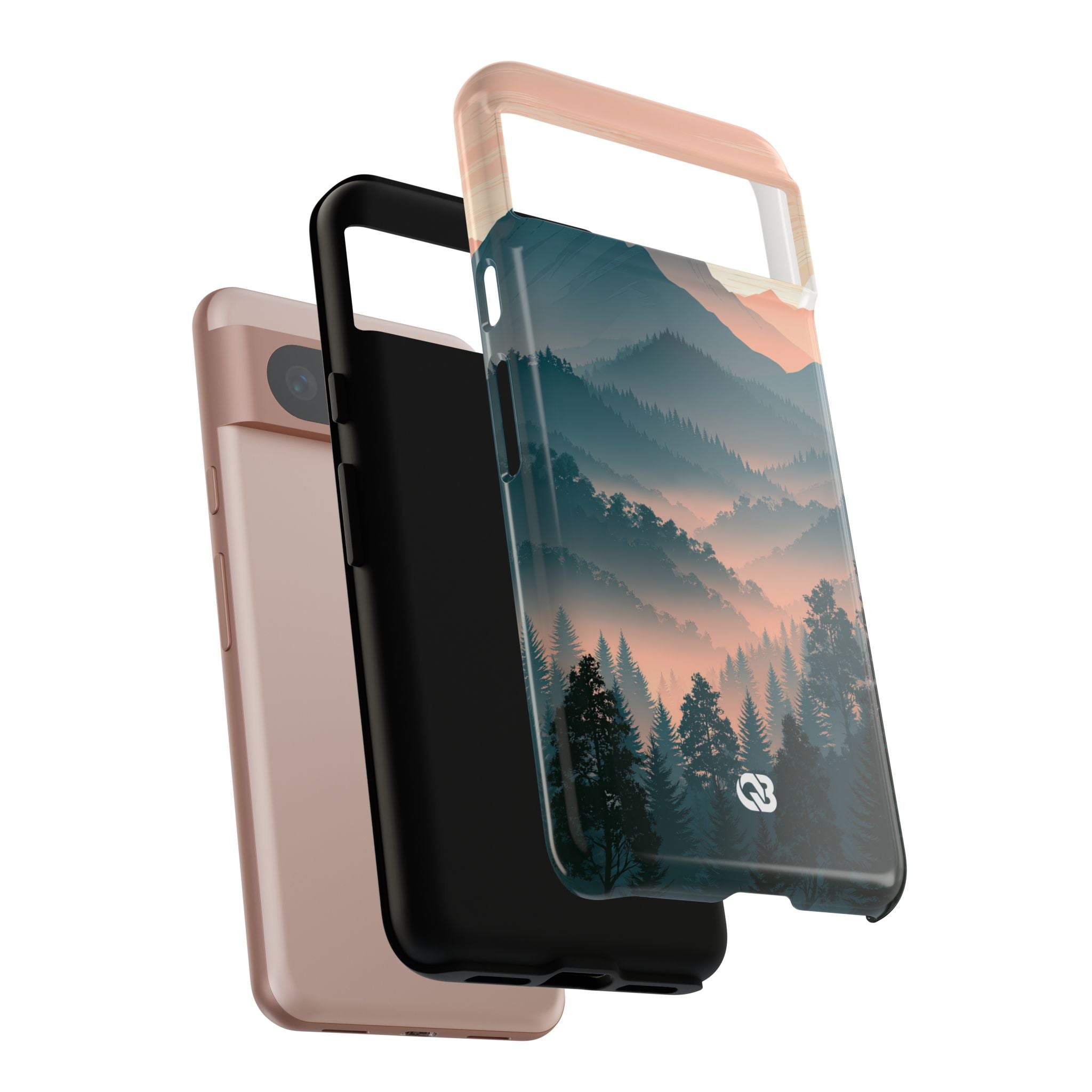 Teal Tough Phone Case for Google Pixel - Alpine Teal Horizon