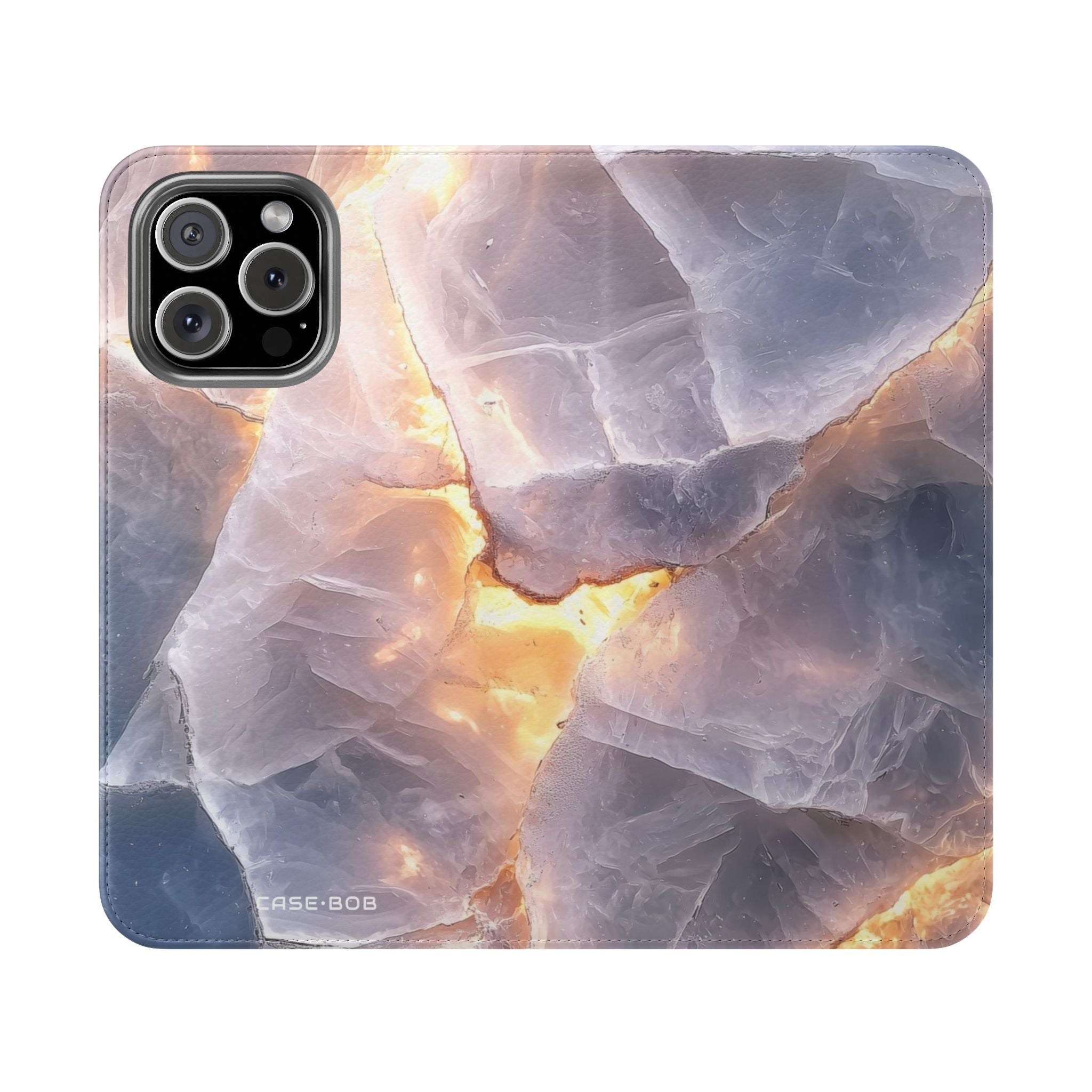 Kristallen aderen gloed - iPhone 16 Max Case - Portemonnee