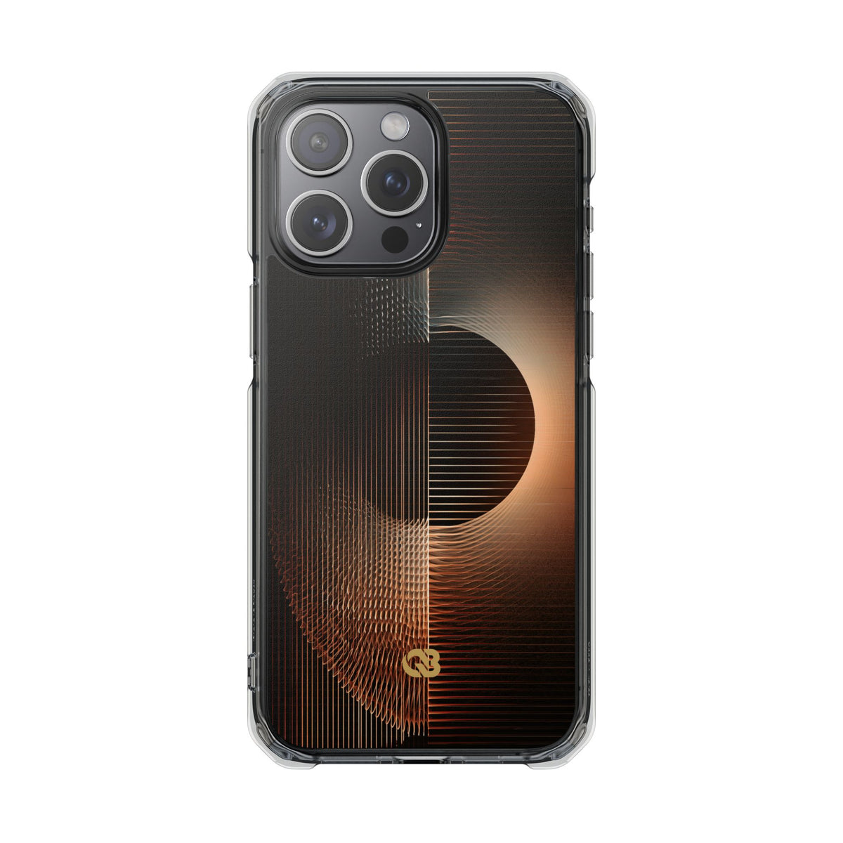 Amber Meridian · Clear Impact Magnetic Phone Case for iPhone · Black