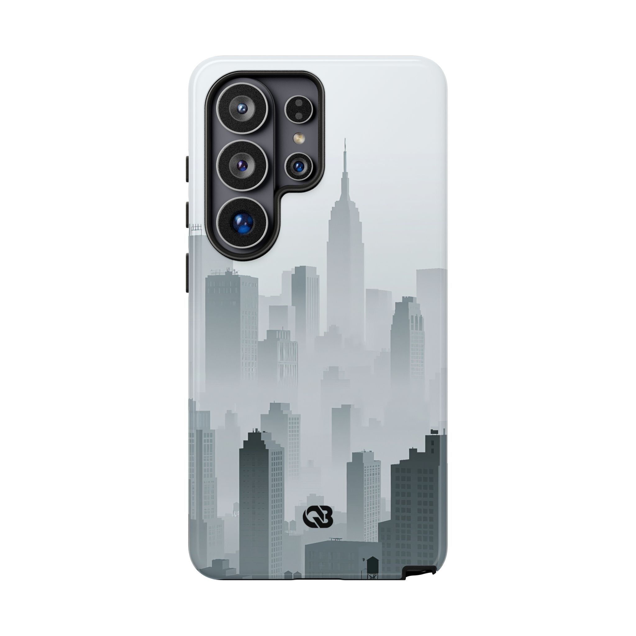 Grey Tough Phone Case for Samsung - Steel Mist Skyline