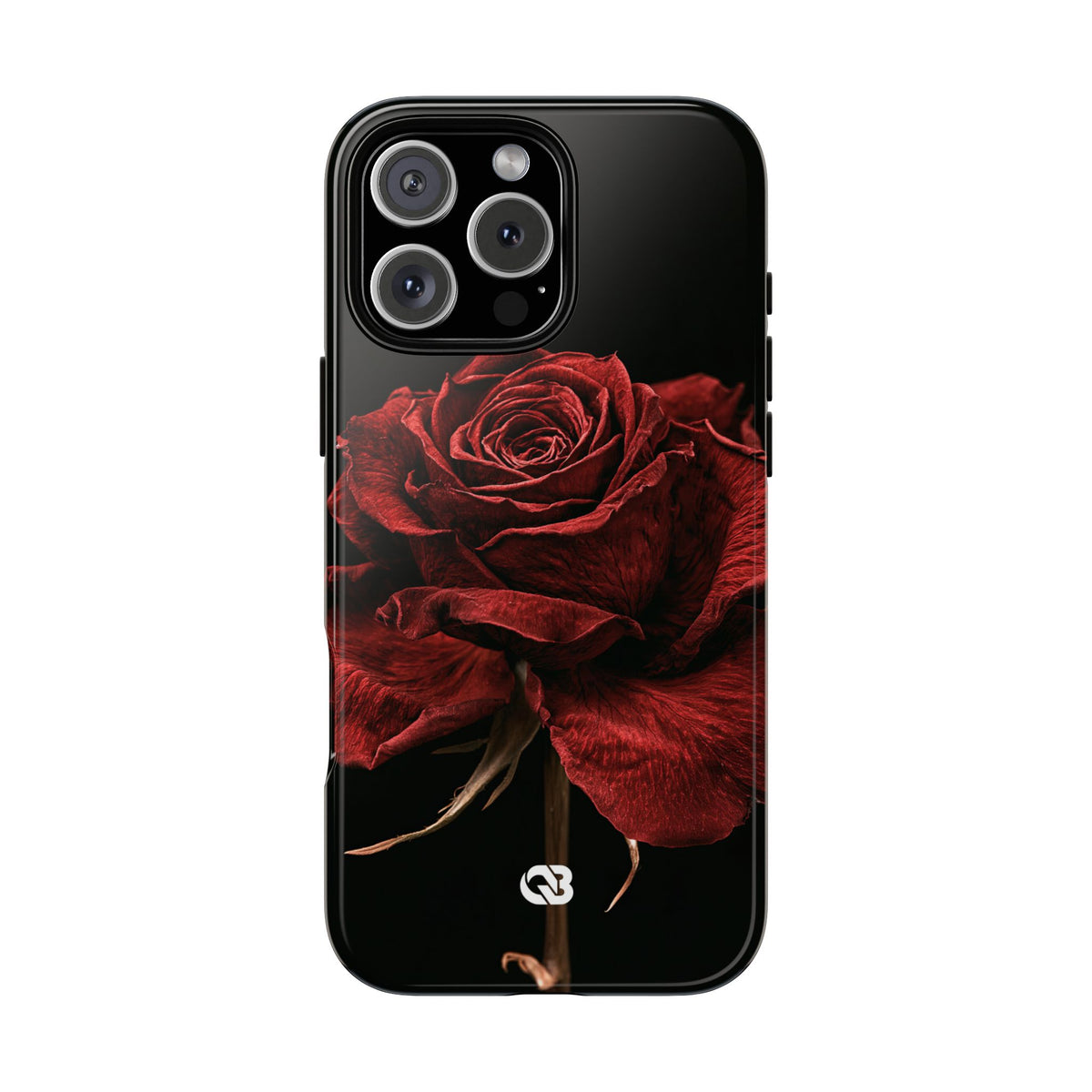 Crimson Noir Rose · Tough Phone Case for iPhone · Black