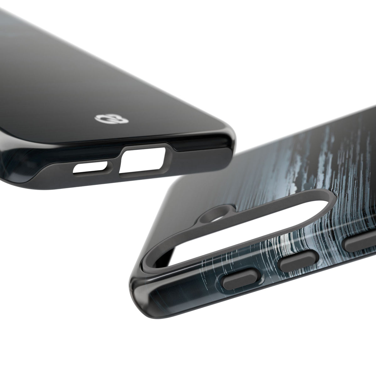 Black Tough Phone Case for Samsung - Frozen Signal Glitch