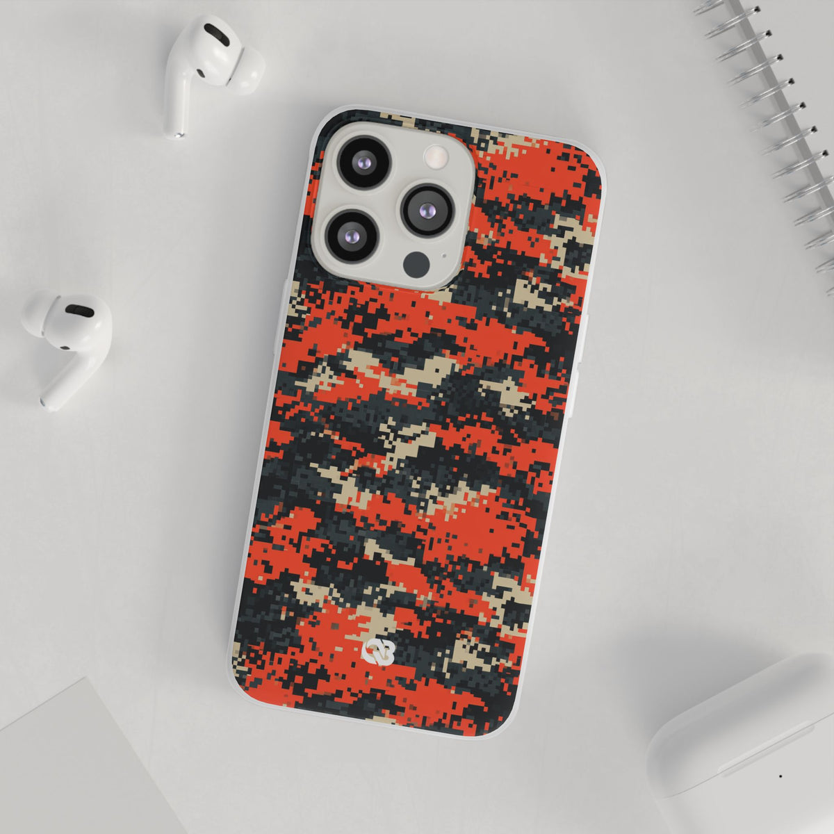 Signal Pixel Camo · Lite Phone Case for iPhone · Orange