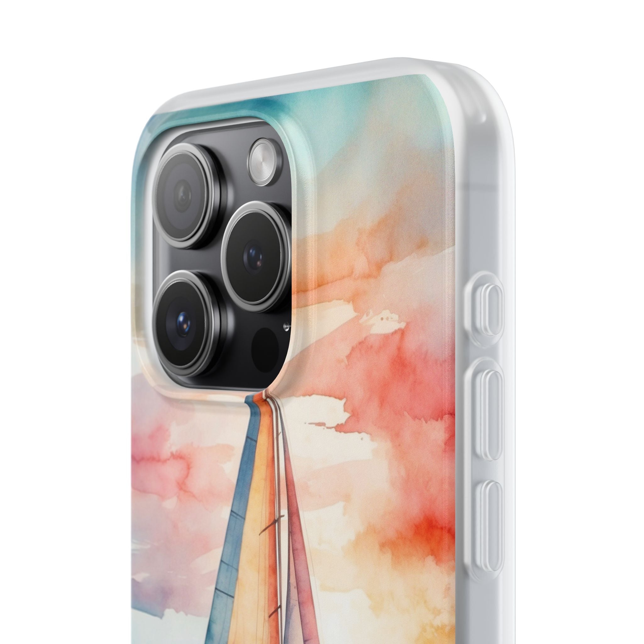 Crimson Horizon Sail · Soft Hoesje voor iPhone