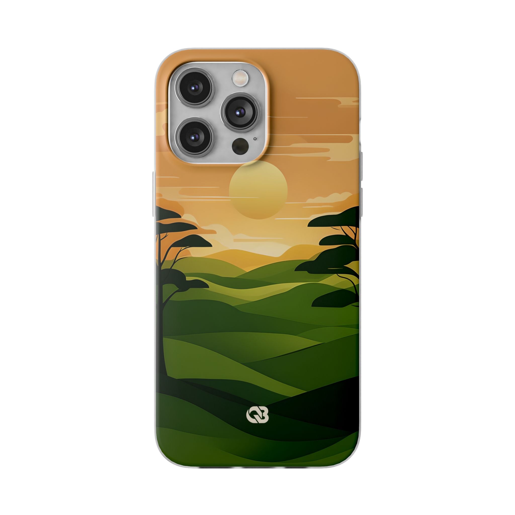 Verdant Horizon Sun · Soft Phone Case for iPhone