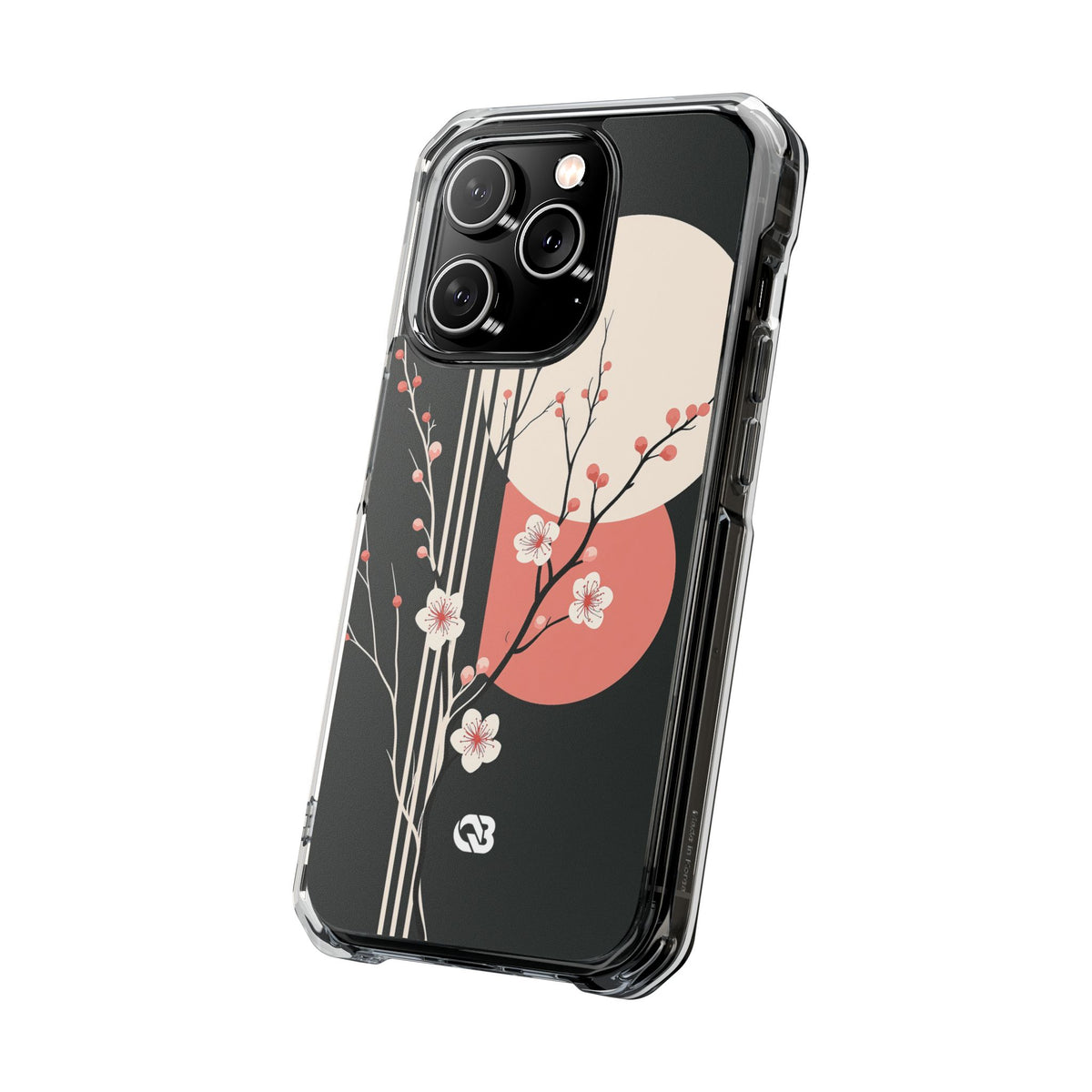 Nocturne Sakura Branch · Clear Impact Magnetic Phone Case for iPhone · Black
