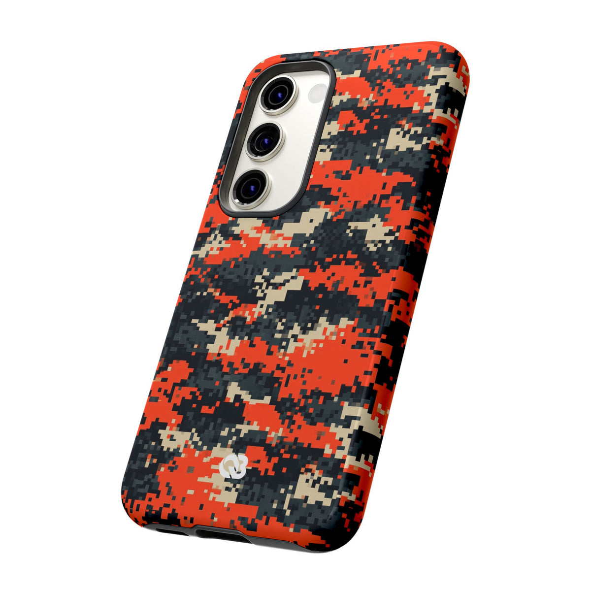 Signal Pixel Camo · Tough Phone Case for Samsung · Orange