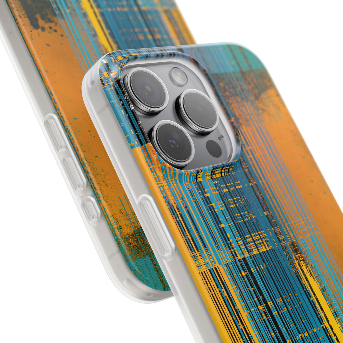 Cyber Glitch Stream · Lite Phone Case for iPhone · Teal