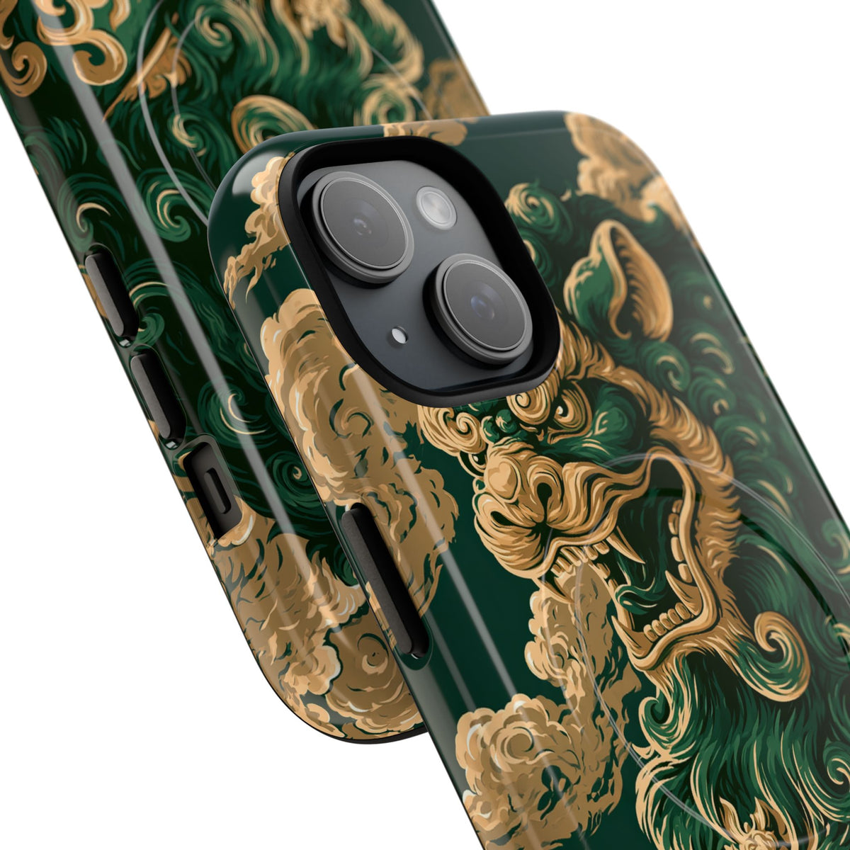 Imperial Guardian Lion · Tough 2.0 Magnetic Phone Case for iPhone · Green
