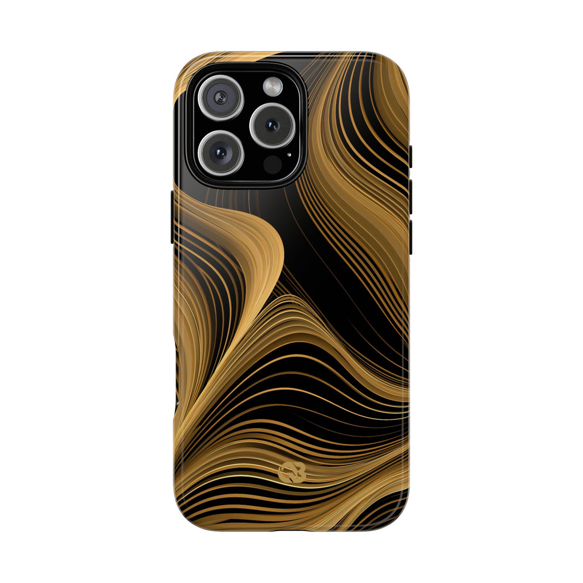 Gold Tough Phone Case for iPhone - Molten Copper Strands