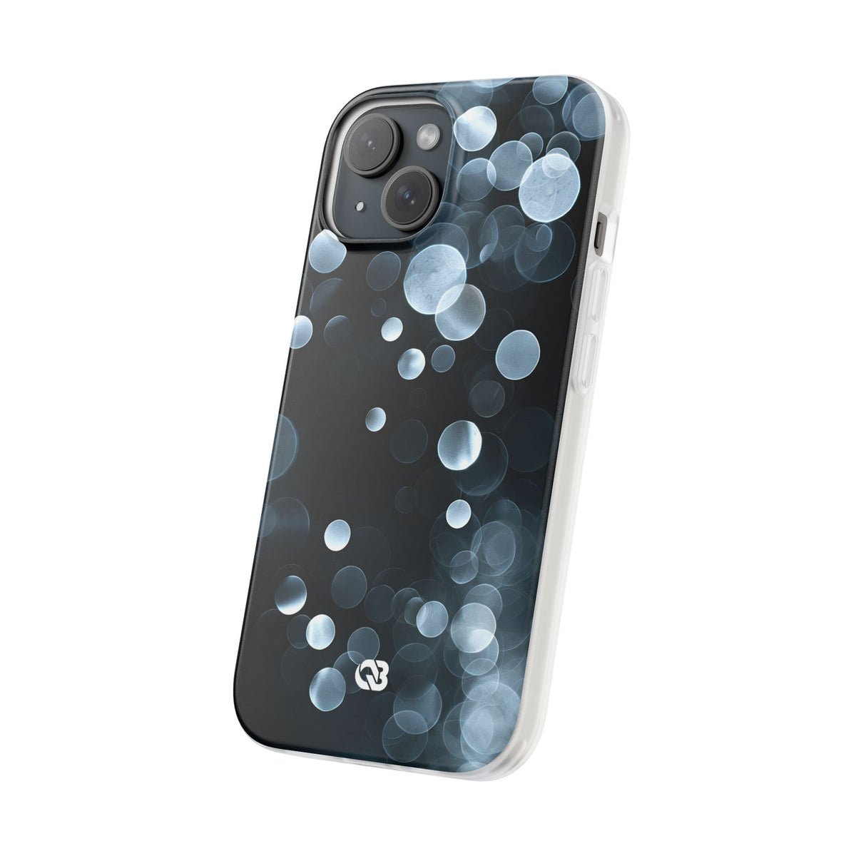 Black Lite Phone Case for iPhone - Silver Orbit Glow