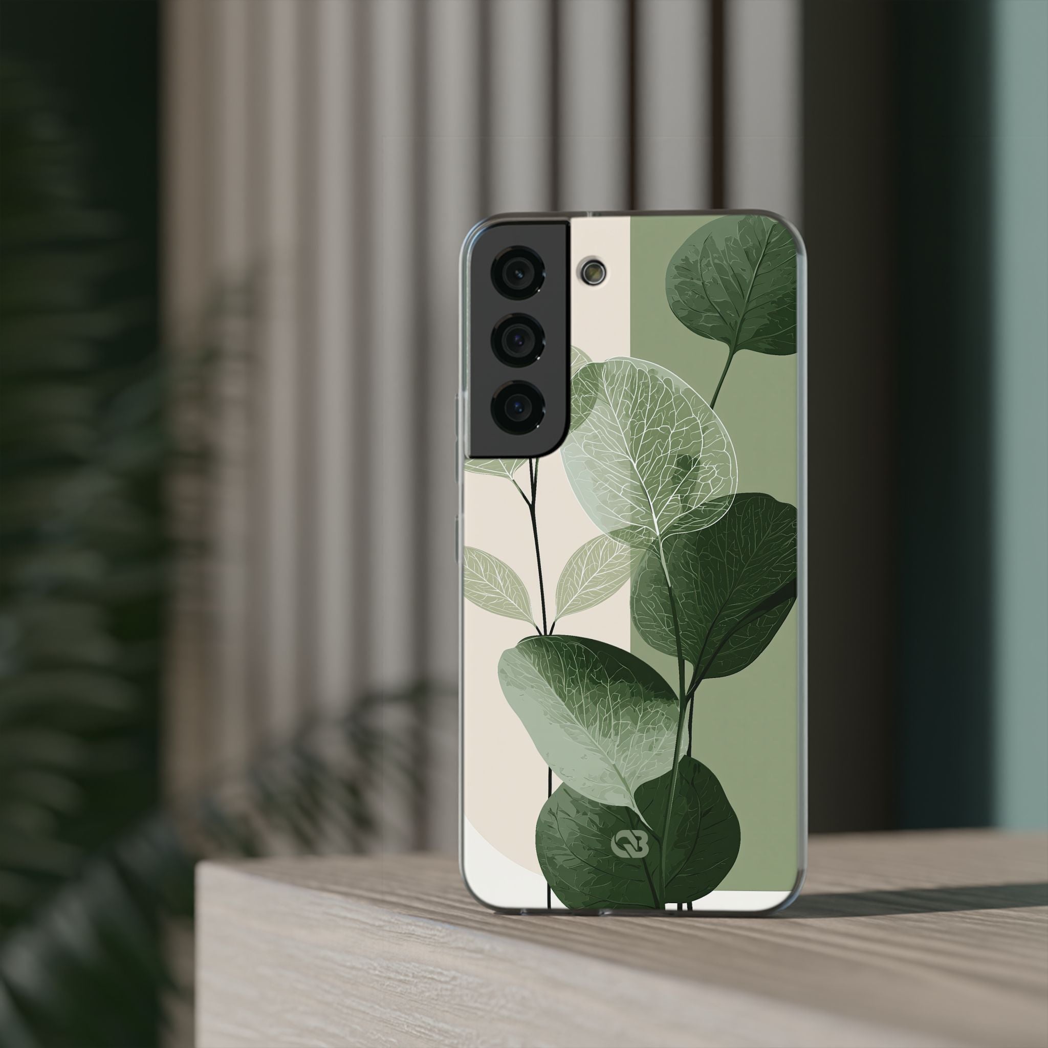 Green Lite Phone Case for Samsung - Sage Leaf Skeletals