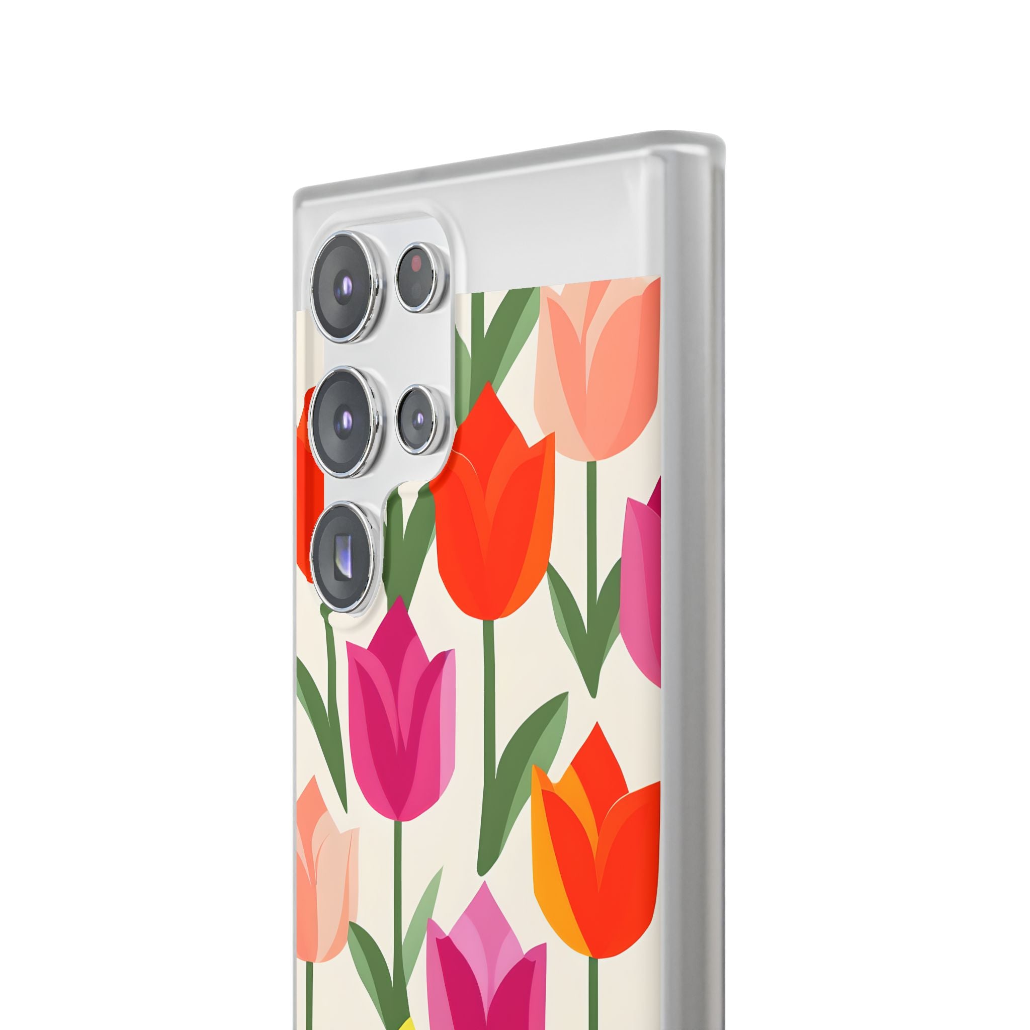 Vibrant Petal Grid · Soft Handyhülle für Samsung