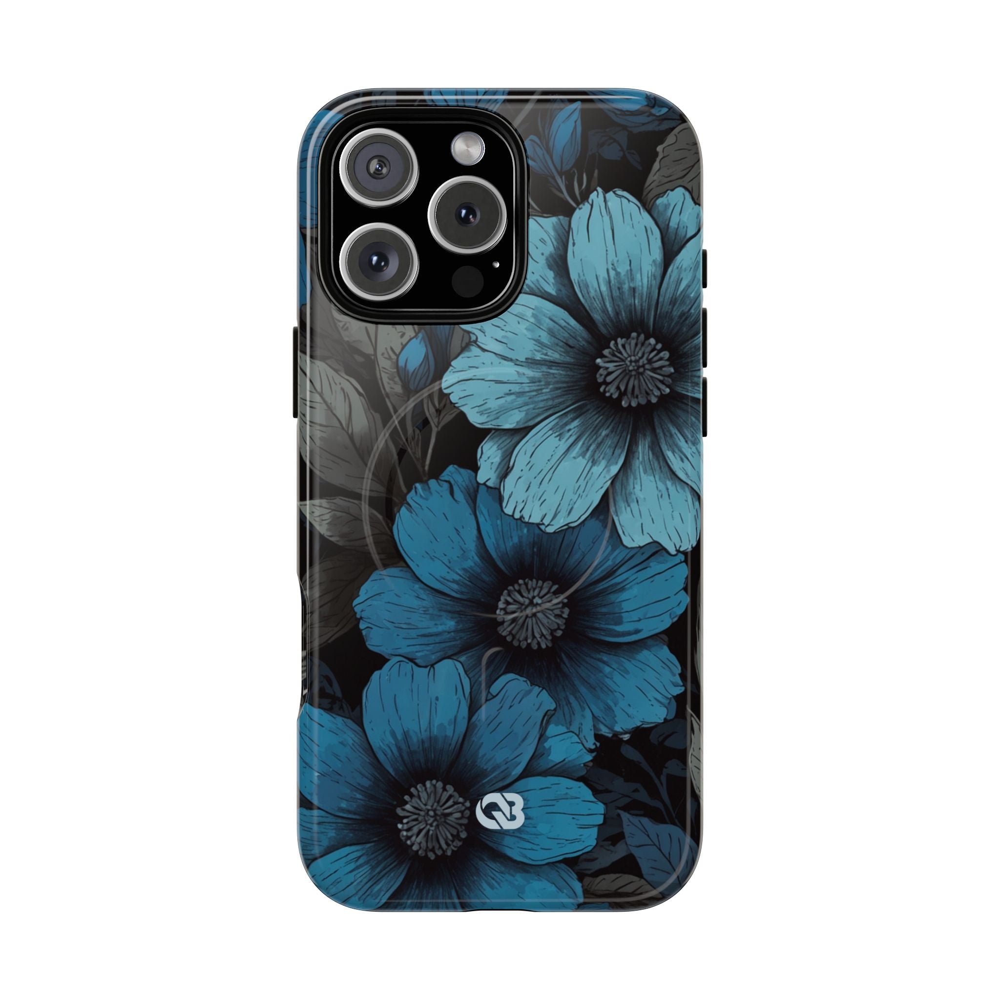 Obsidian Blue Petals · Tough+ Phone Case for iPhone · Magsafe