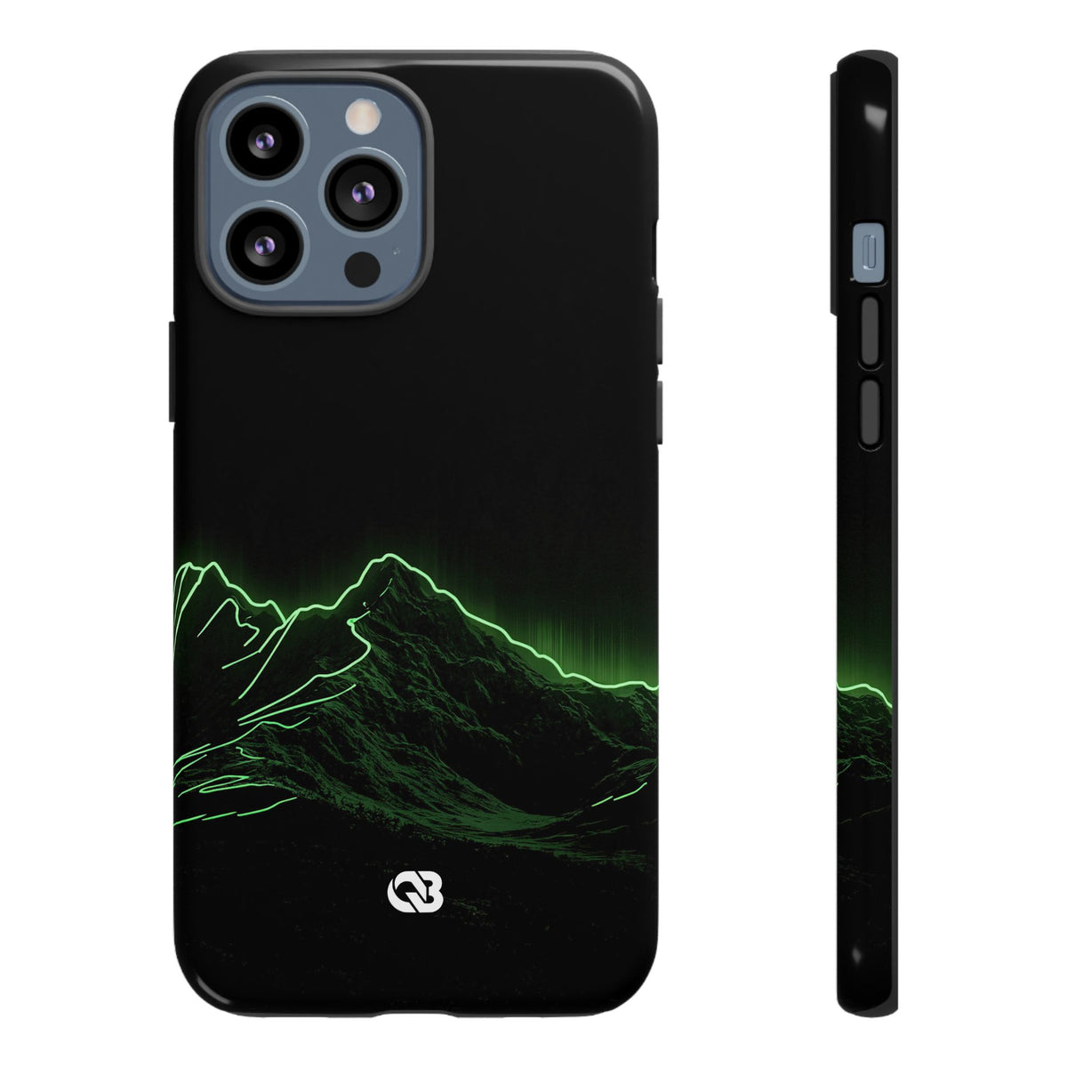 Nordic Mountain Contour · Tough Phone Case for iPhone · Black