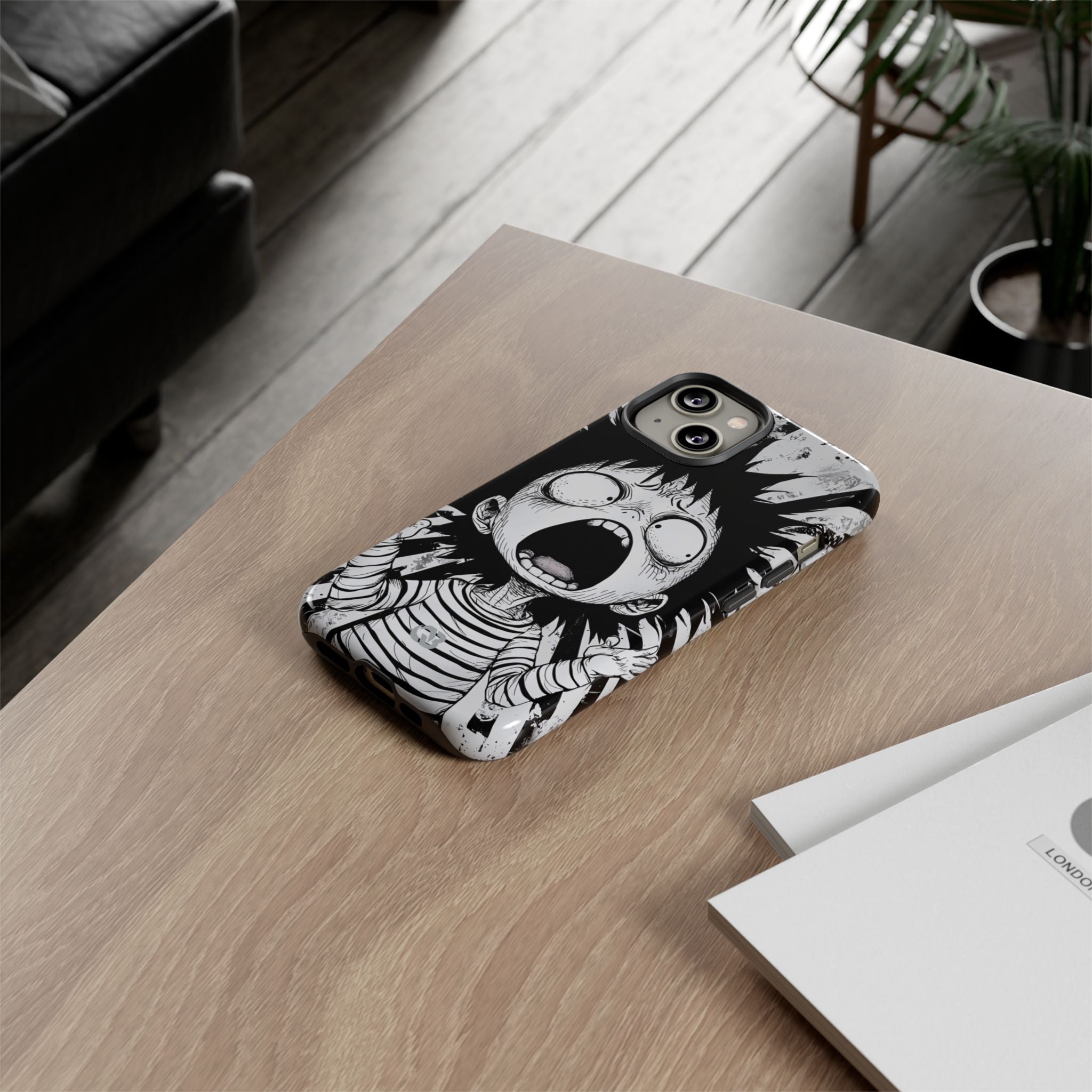 Chaotic Monochrome Scream · Tough Fundas para teléfono para iPhone