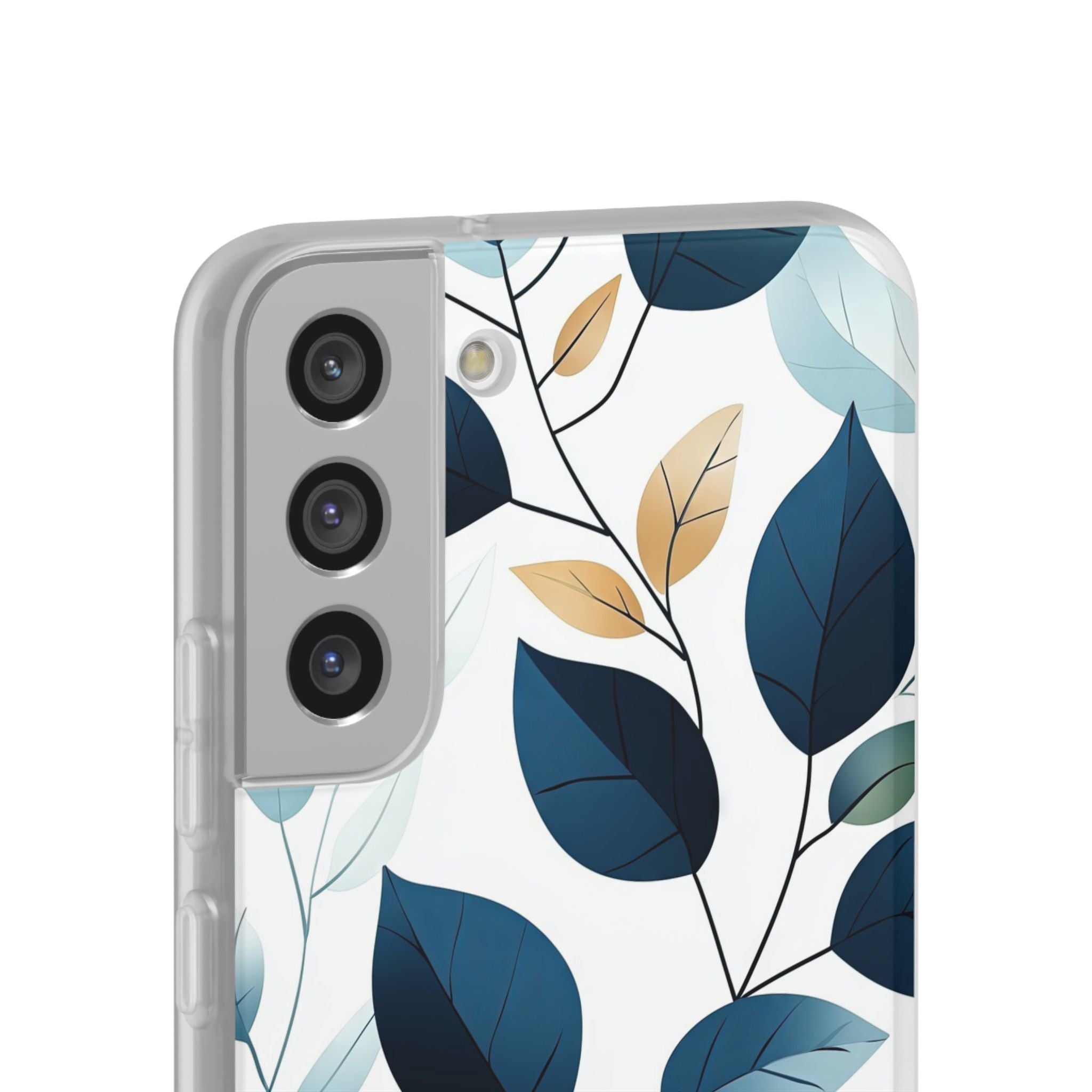 Navy Leaf Veins Samsung S22 Plus Case - Soft