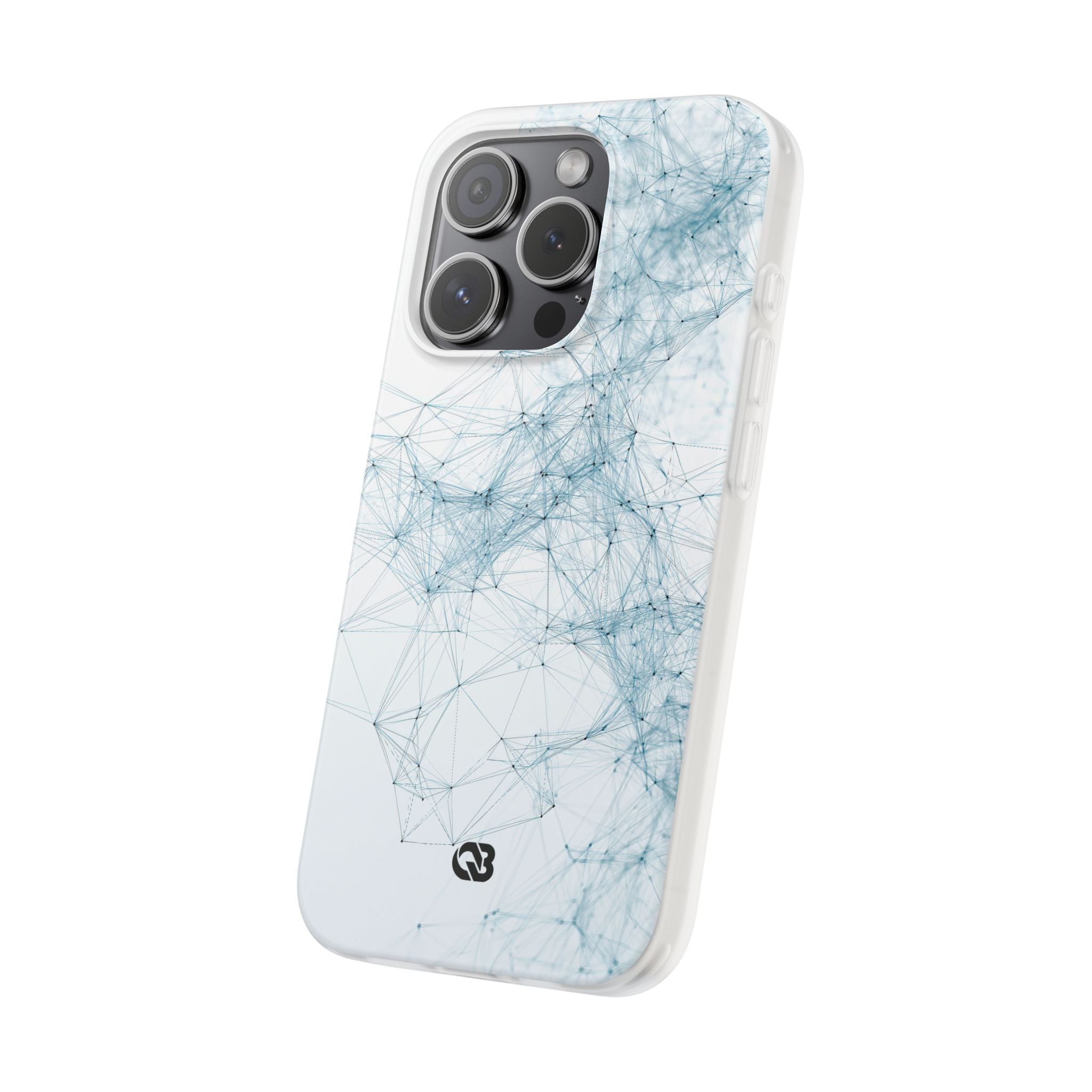 Blue Lite Phone Case for iPhone - Glacial Neural Web