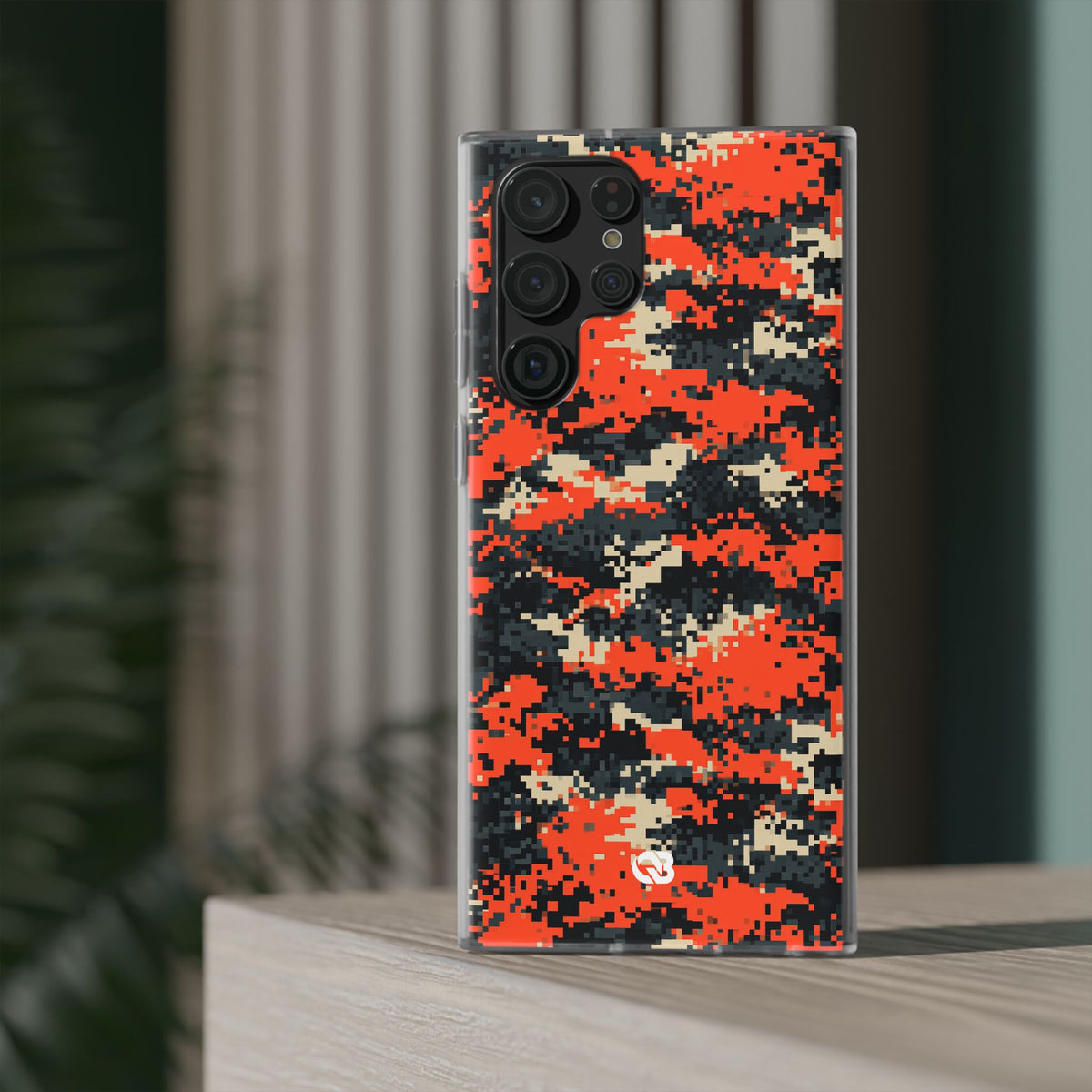 Signal Pixel Camo · Lite Phone Case for Samsung · Orange