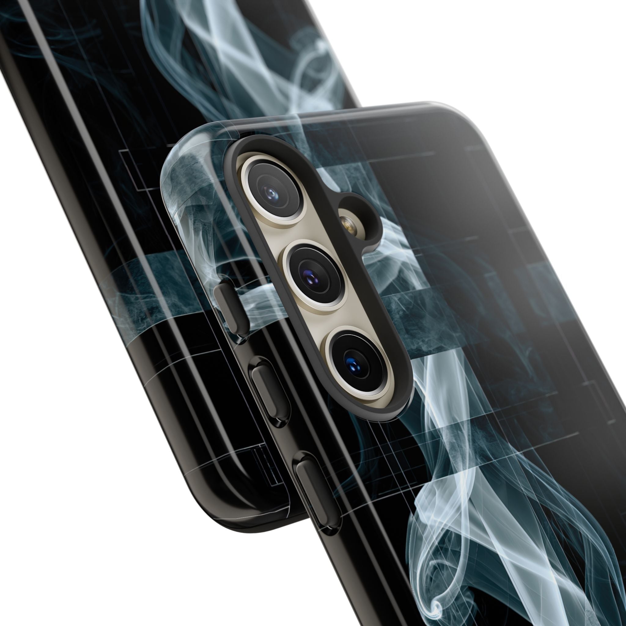 Black Tough Phone Case for Samsung - Arctic Vapor Grid