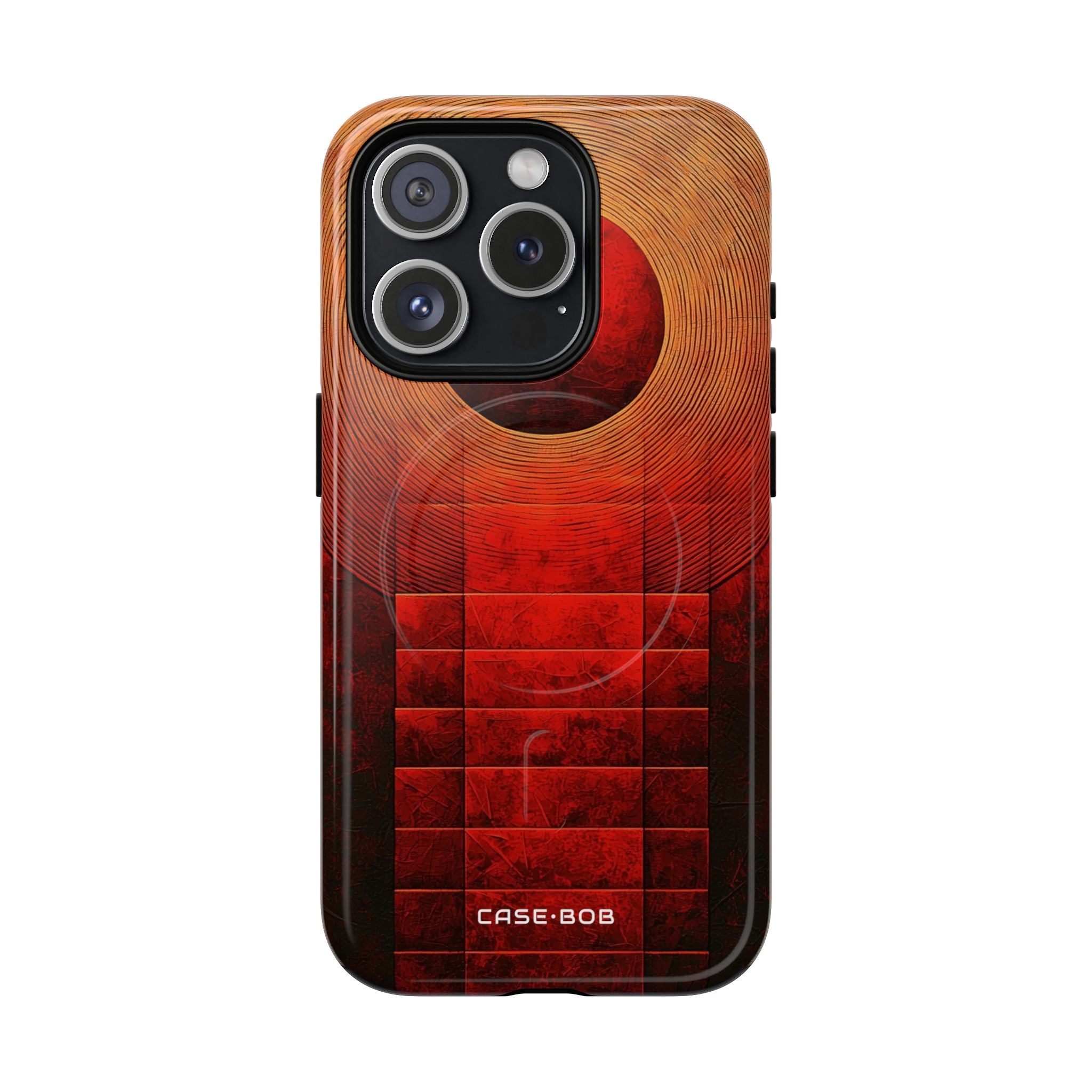 Crimson Orbit iPhone 15 Pro Case - Tough+