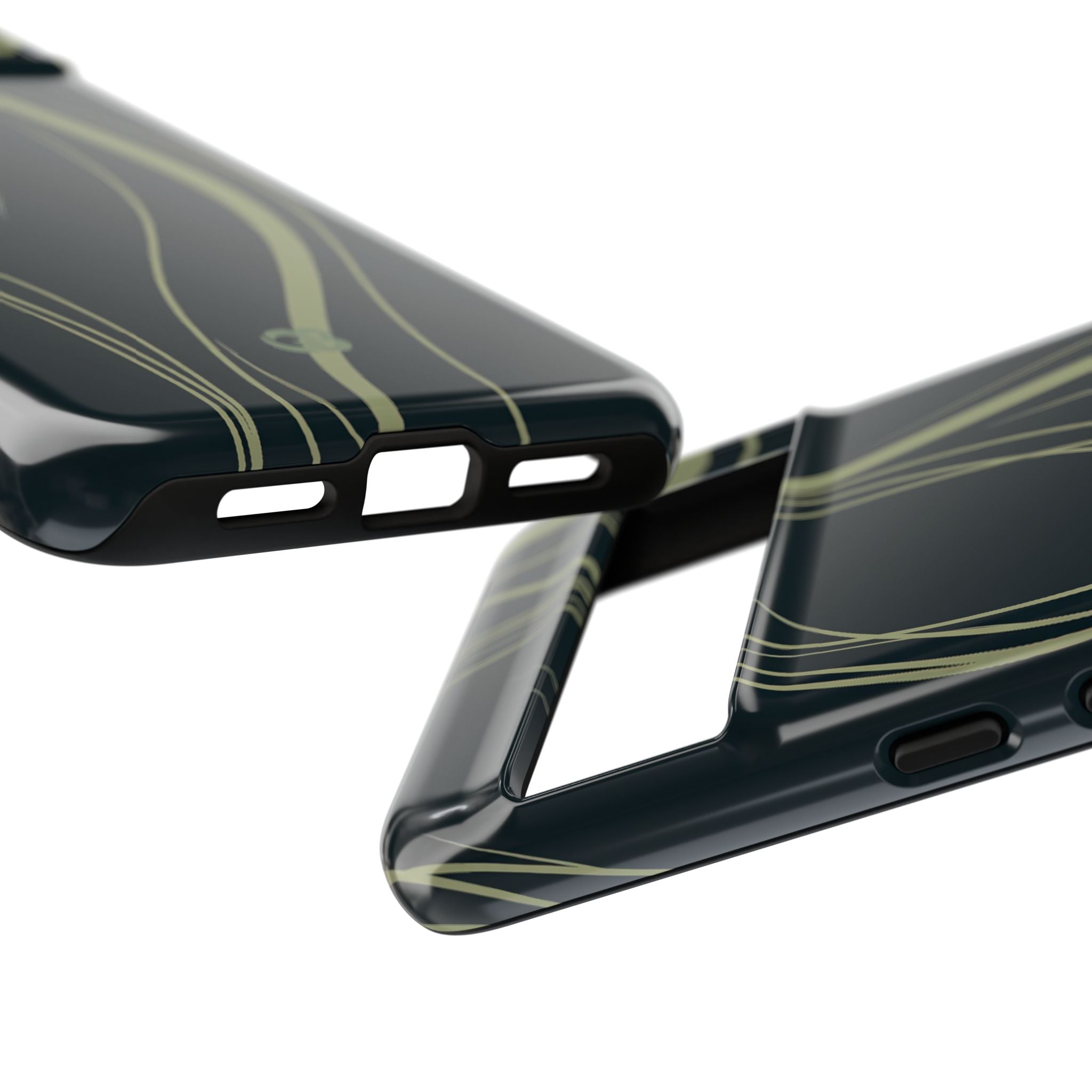 Green Tough Phone Case for Google Pixel - Obsidian Sage Flow