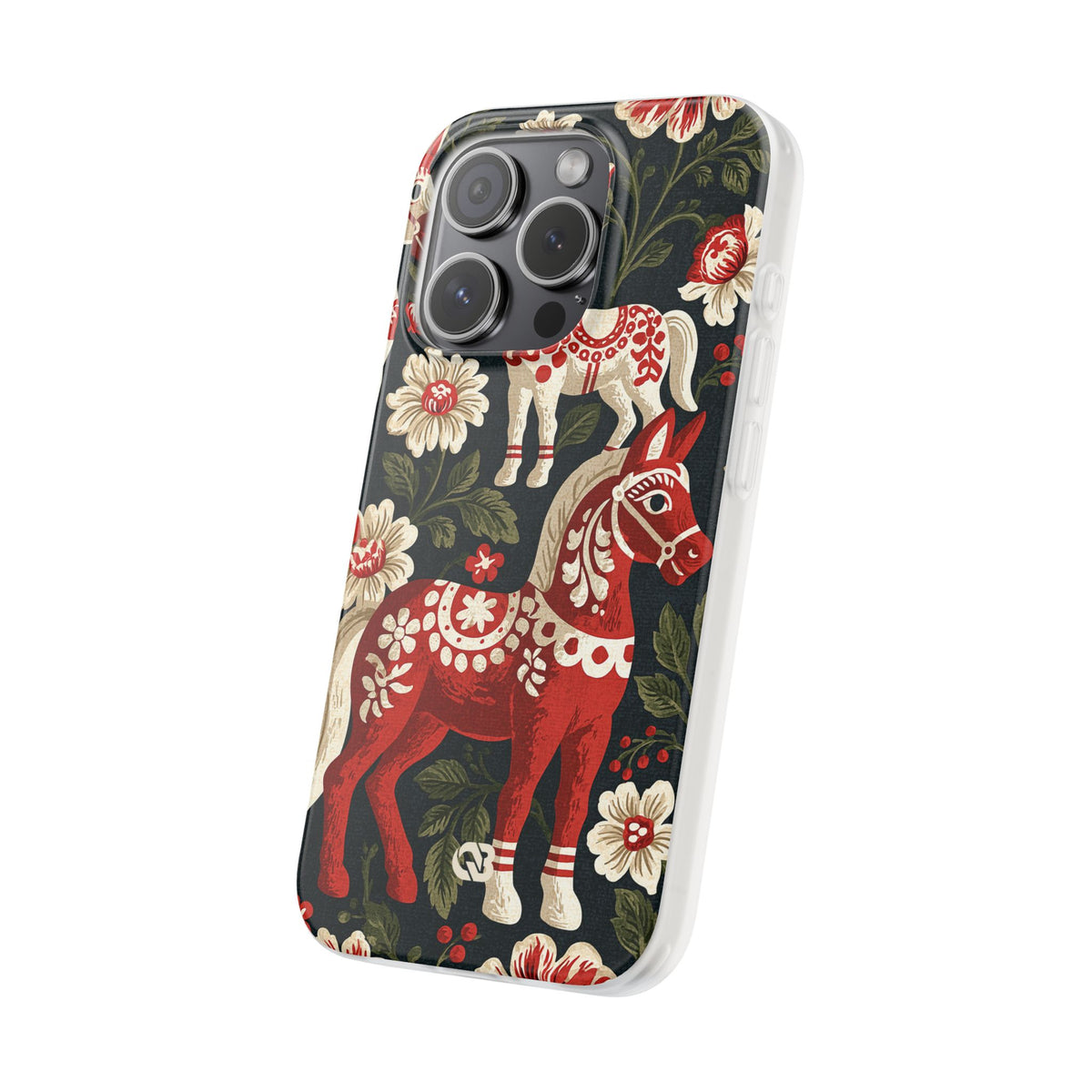 Nordic Dala Meadow · Lite Phone Case for iPhone · Red