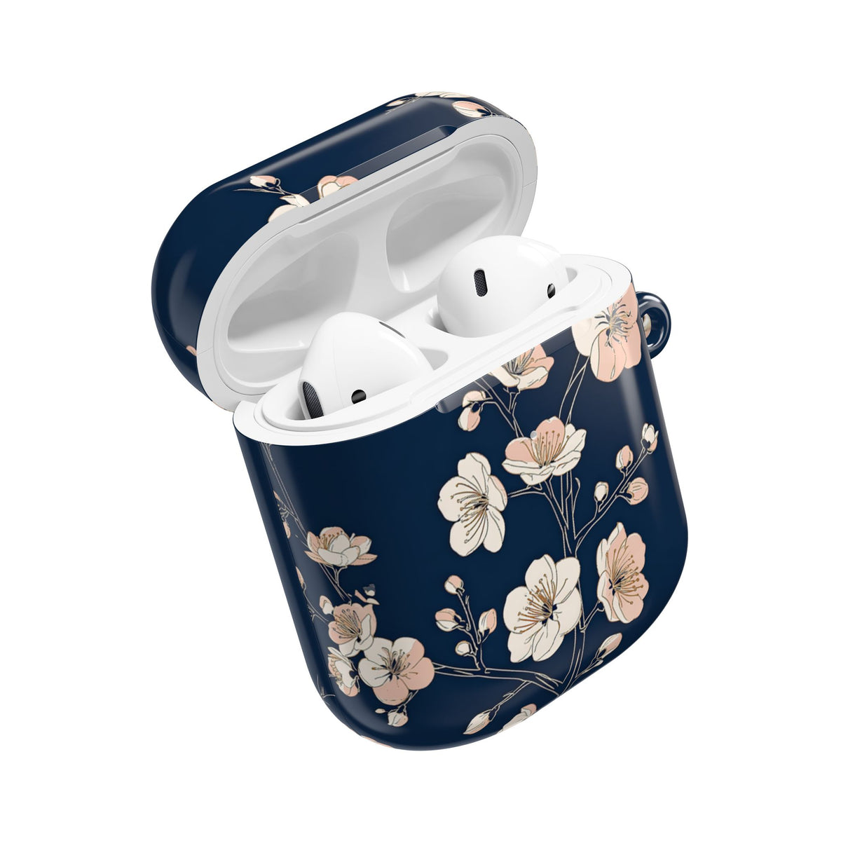Midnight Plum Blossom · Hard Case for AirPods & AirPods Pro · Blue
