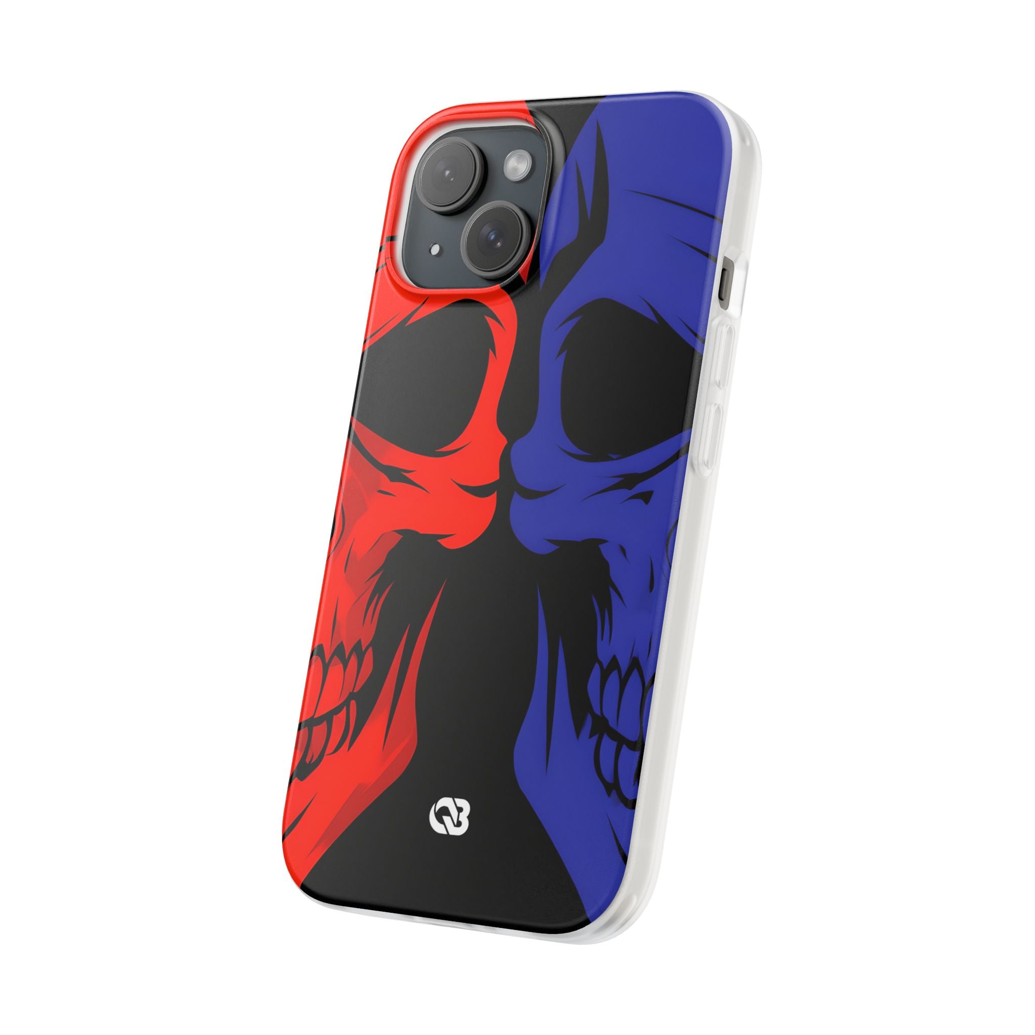 Crimson Cobalt Skulls · Soft Phone Case for iPhone