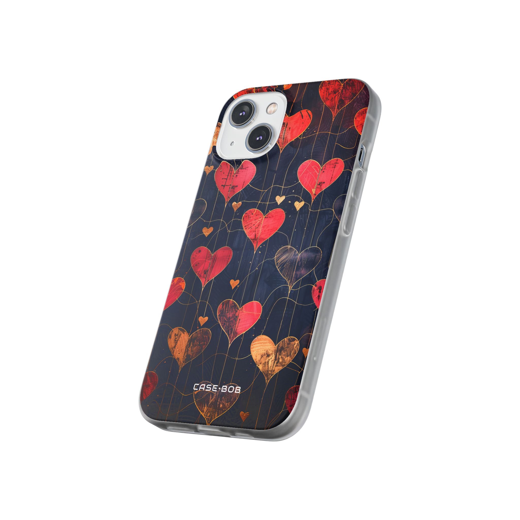 Golden Hearts Network iPhone 14 Cover - Blød