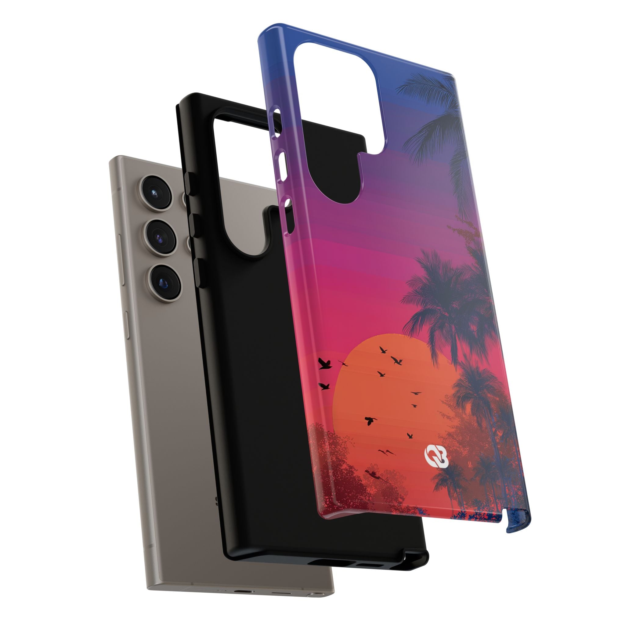 Neon Horizon Palms · Tough Phone Case for Samsung