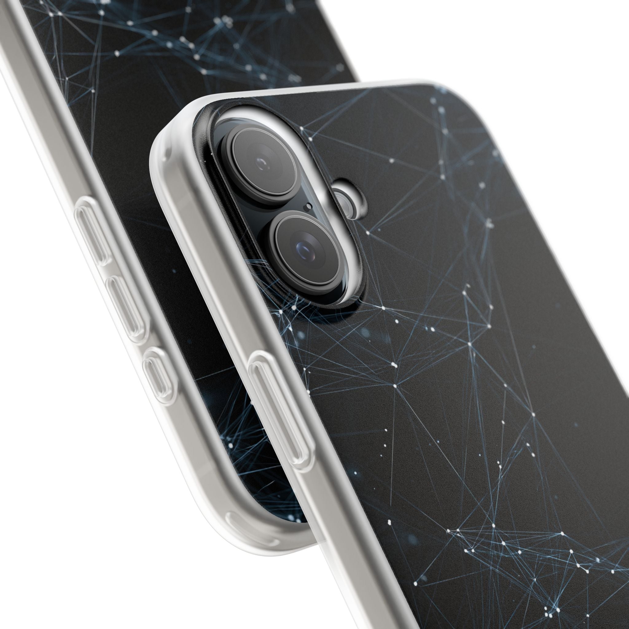 Black Lite Phone Case for iPhone - Arctic Neural Mesh