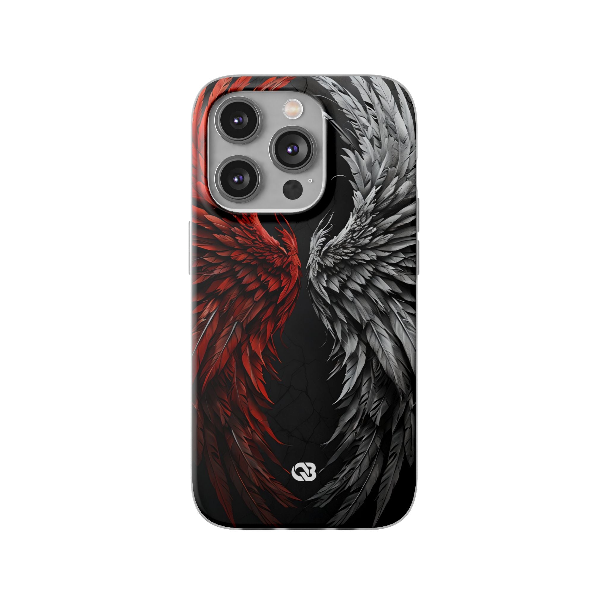Split Crimson Wing · Soft Phone Case for iPhone