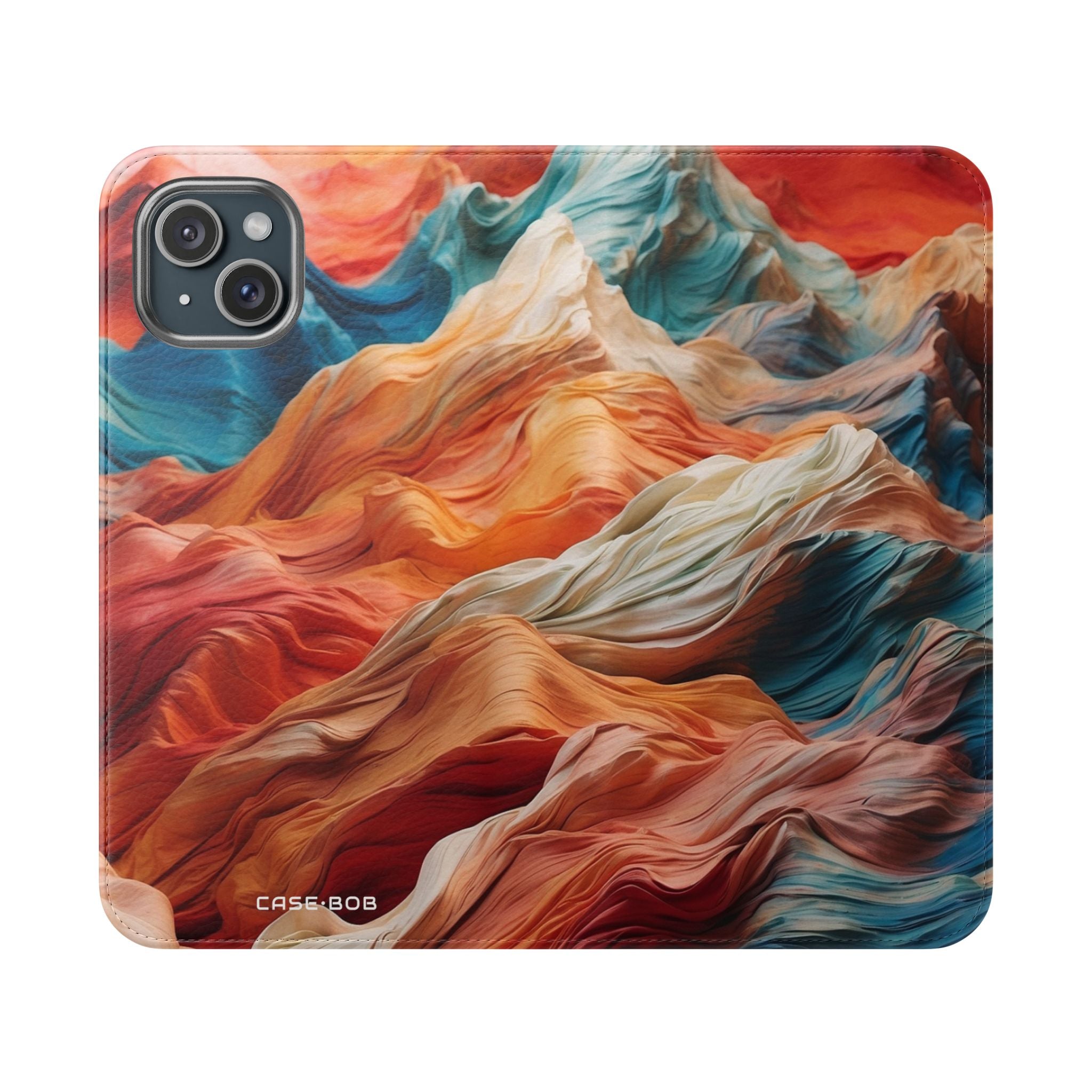 Fabric Peaks Sunset - iPhone 15 Plus Case - Wallet