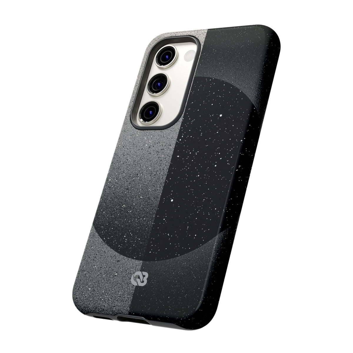 Black Tough Phone Case for Samsung - Lunar Static Orbit