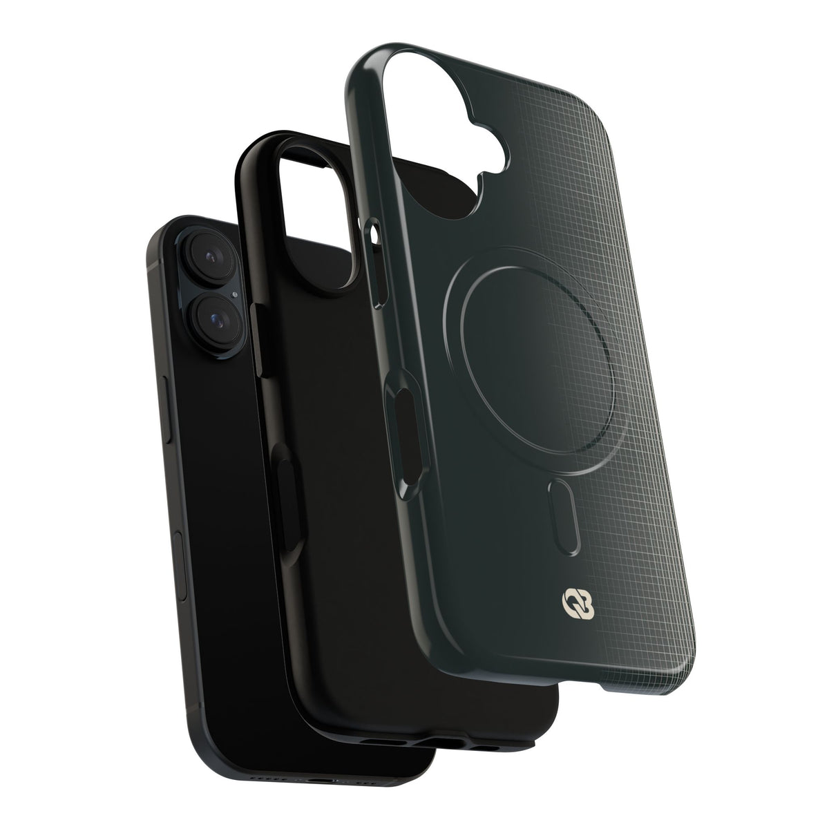 Grey Tough 2.0 Magsafe Phone Case for iPhone - Charcoal Tech Grid