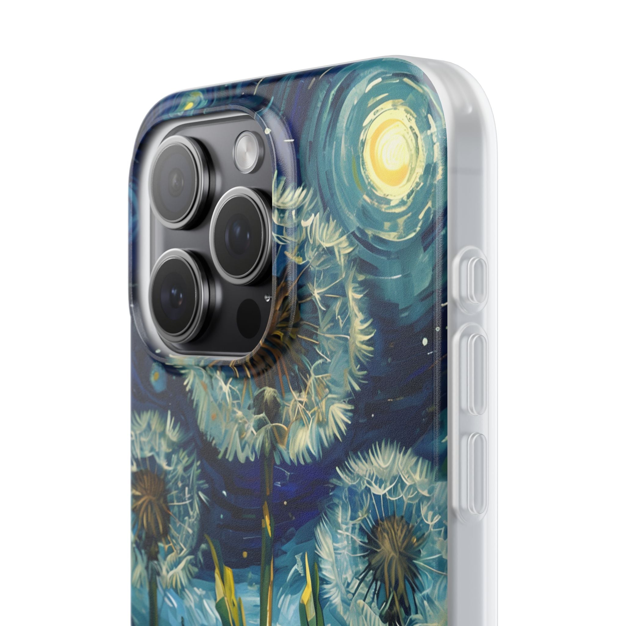 Starry Dandelion Swirl · Soft Phone Case for iPhone