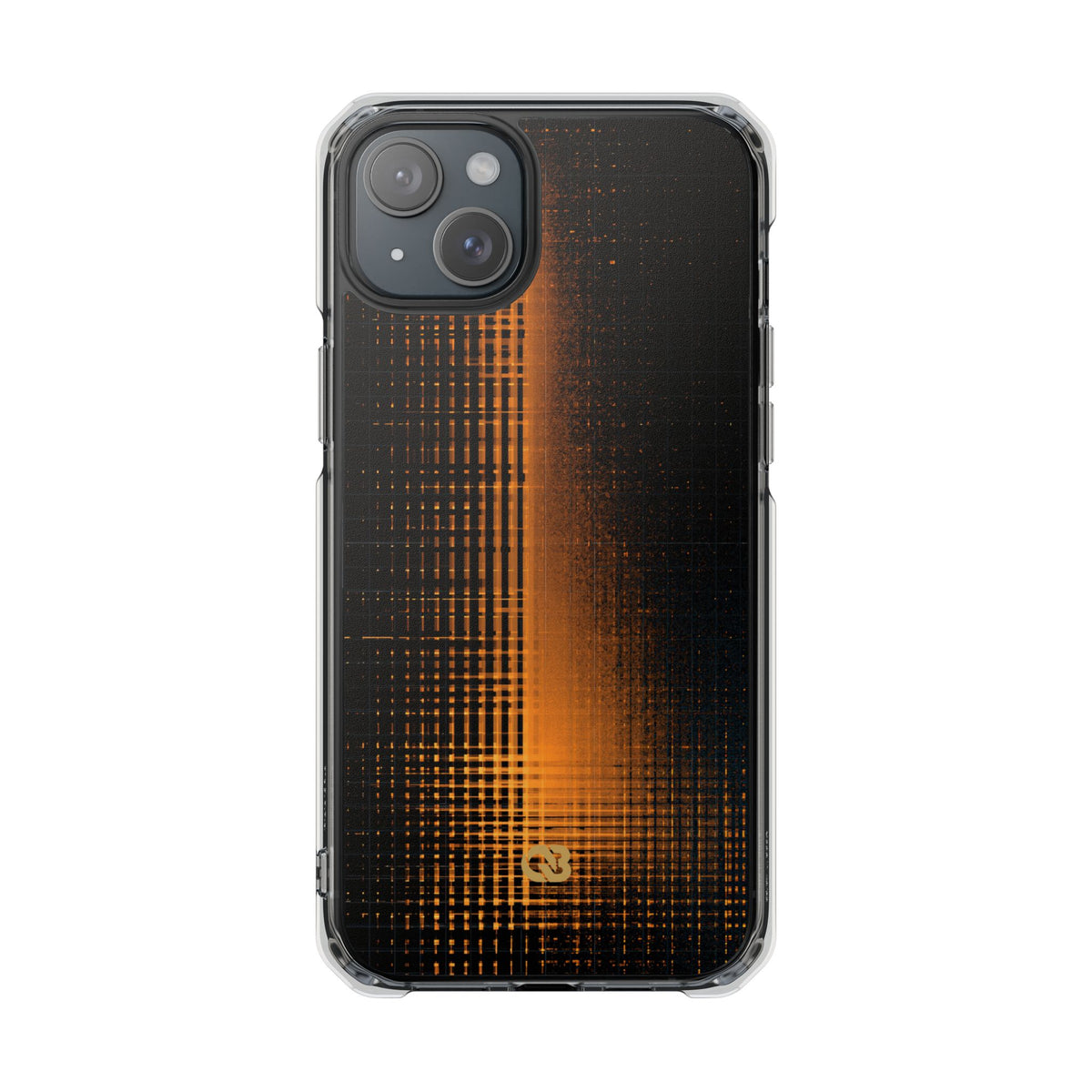 Amber Frequency · Clear Impact Magnetic Phone Case for iPhone · Orange