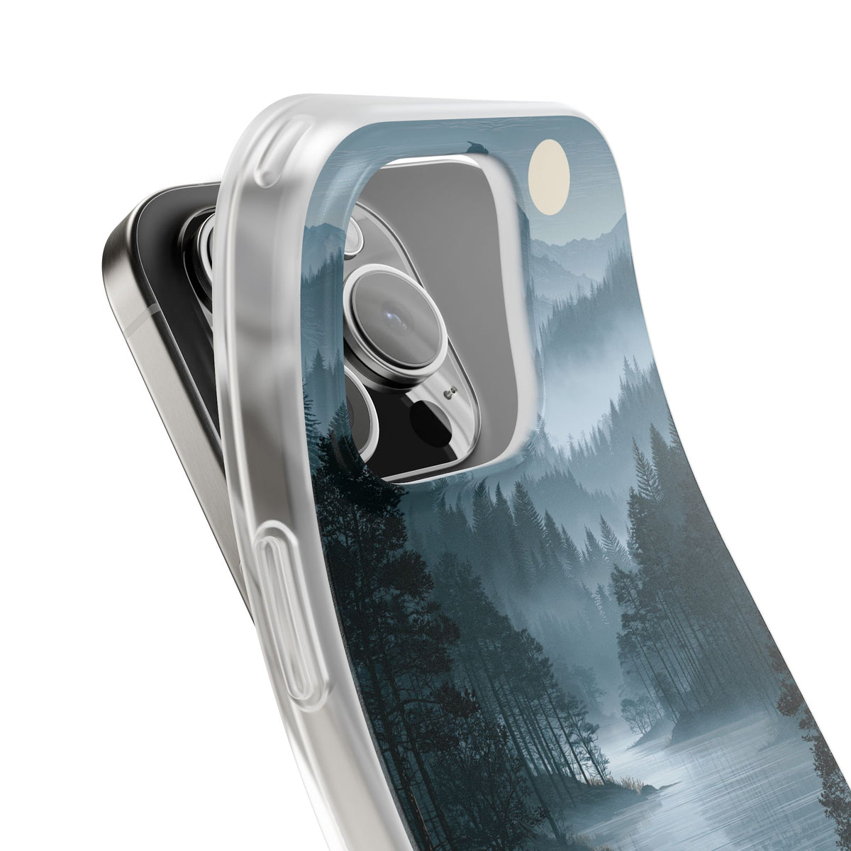 Silent Nordic Fjord · Lite Phone Case for iPhone · Blue
