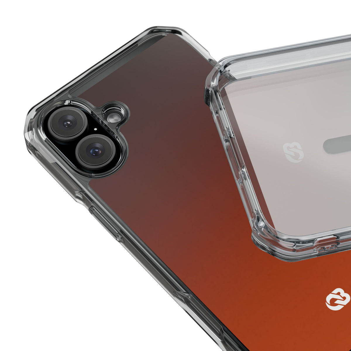 Burnt Amber Spectrum · Clear Impact Magnetic Phone Case for iPhone · Orange