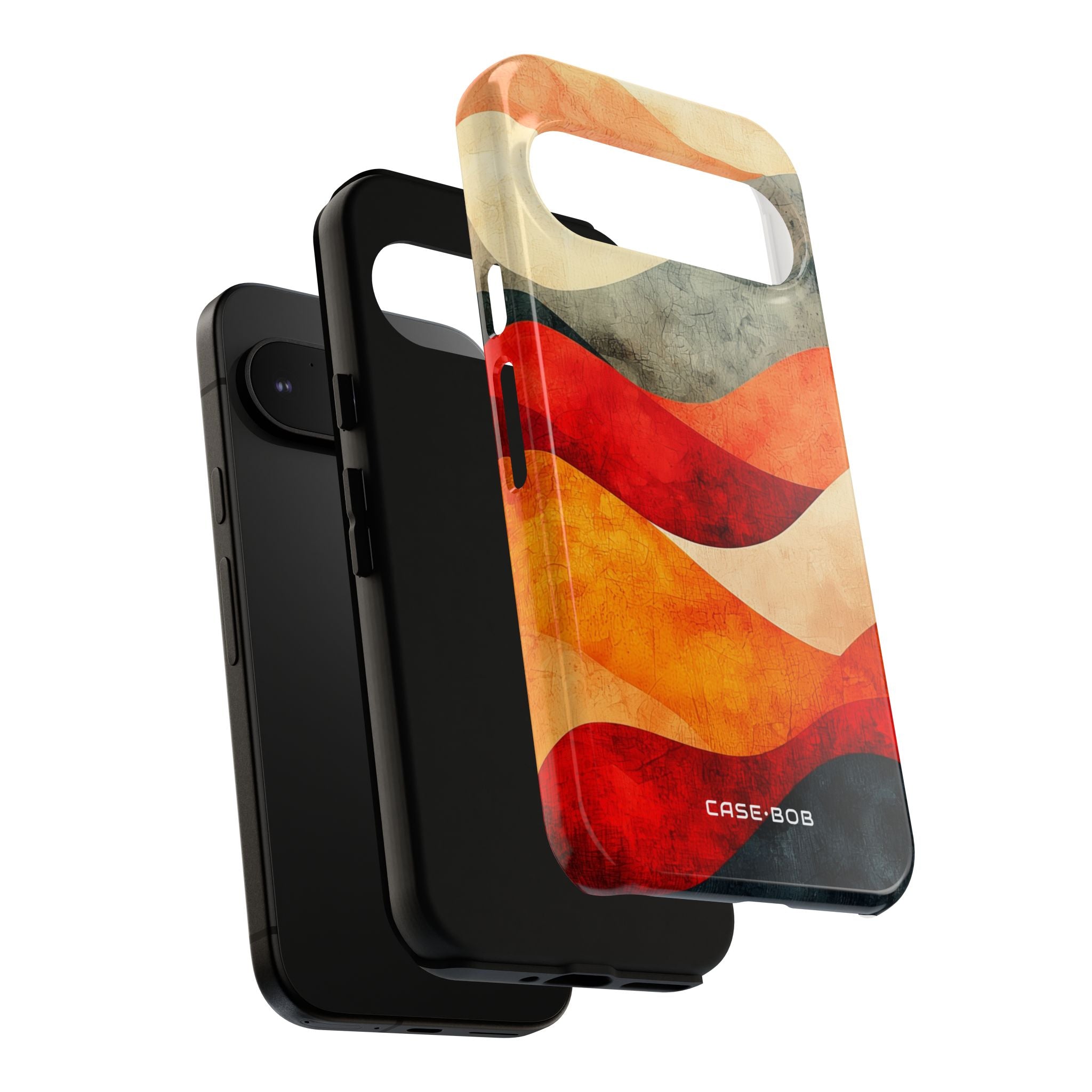 Cracked Wave Sunset Google Pixel 9 Case - Tough