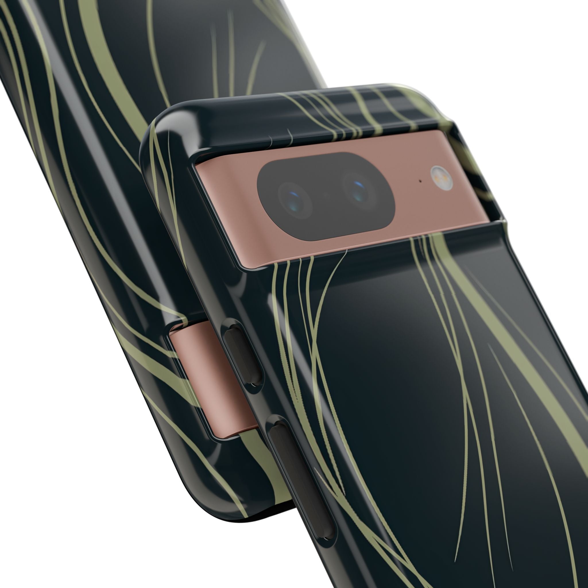 Green Tough Phone Case for Google Pixel - Obsidian Sage Flow