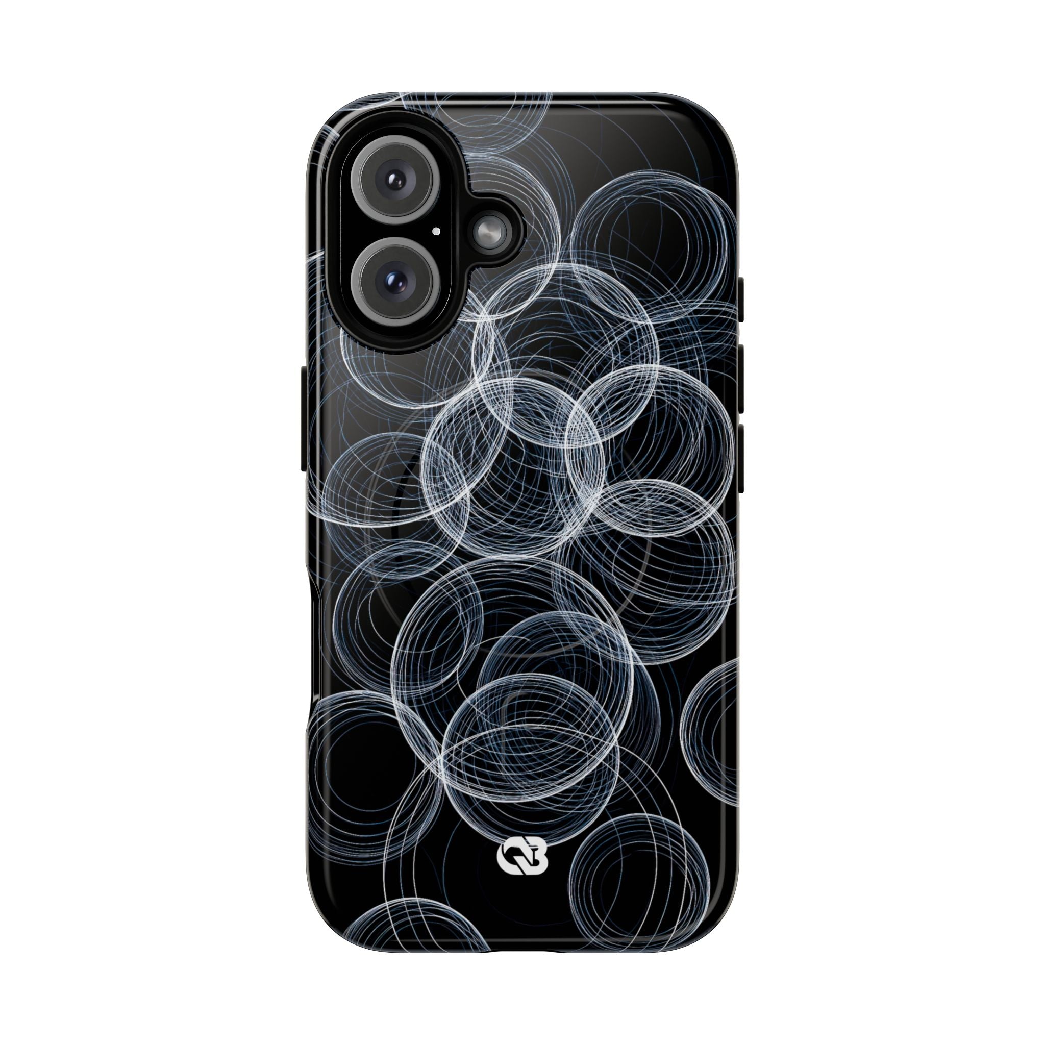 Black Tough 2.0 Magsafe Phone Case for iPhone - Frosted Ring Matrix